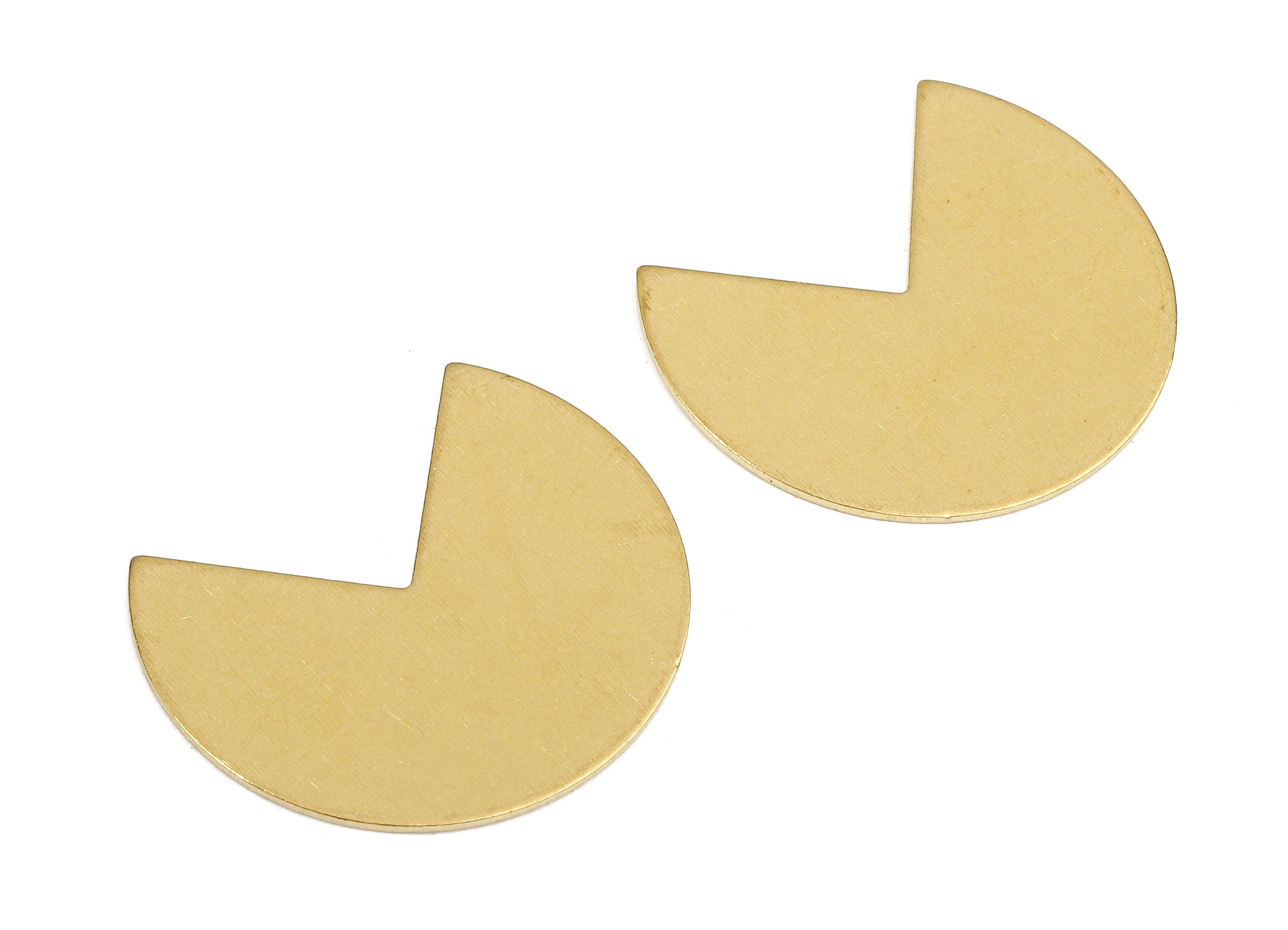 Brass Round Blank - Raw Brass Fan Blank - Brass Round Tag - Brass Stamping Tag - Brass Blank Findings - 20.02x17.04x0.7mm - PP2647 - DOMEDBAZAAR