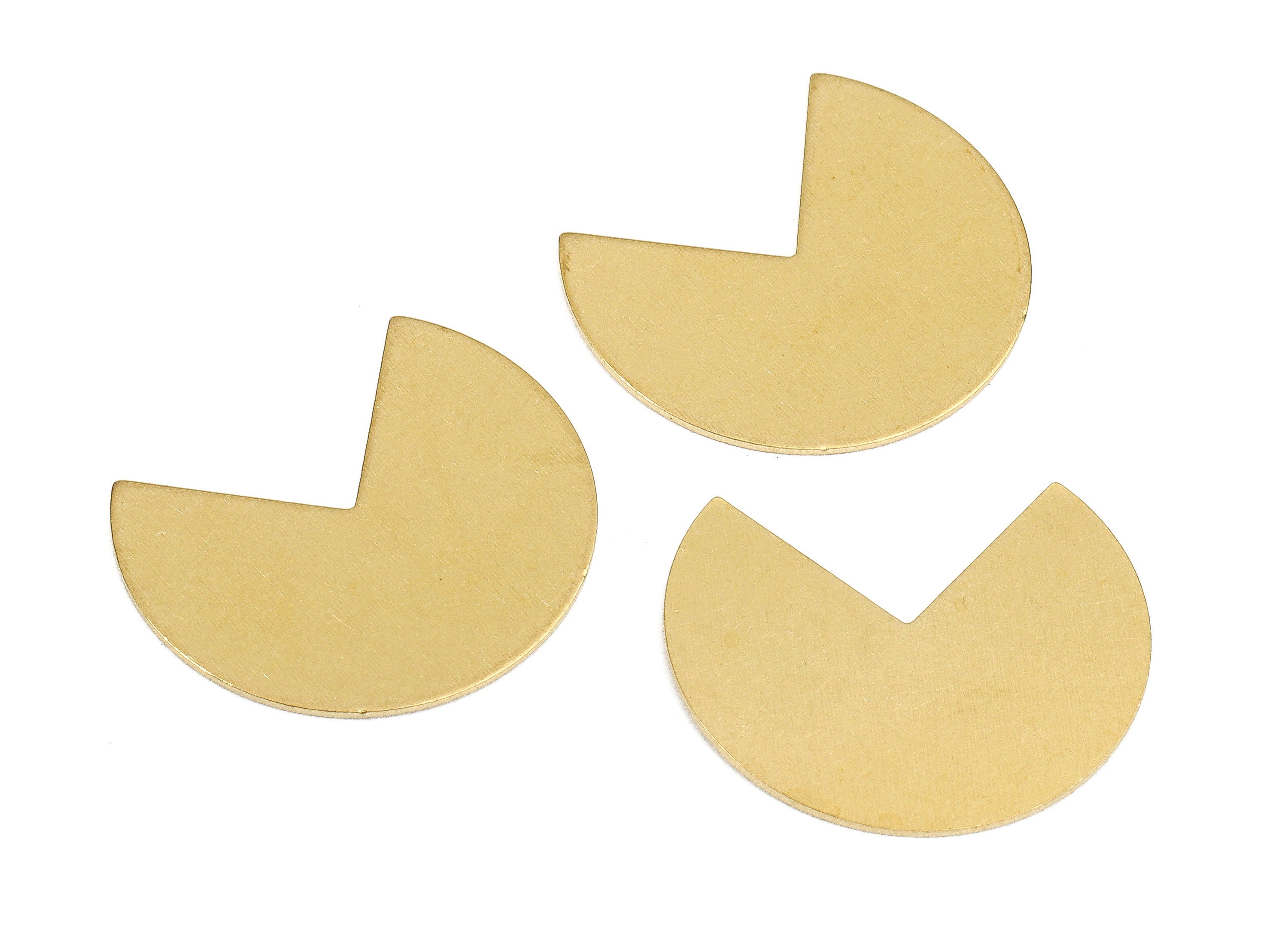 Brass Round Blank - Raw Brass Fan Blank - Brass Round Tag - Brass Stamping Tag - Brass Blank Findings - 20.02x17.04x0.7mm - PP2647 - DOMEDBAZAAR