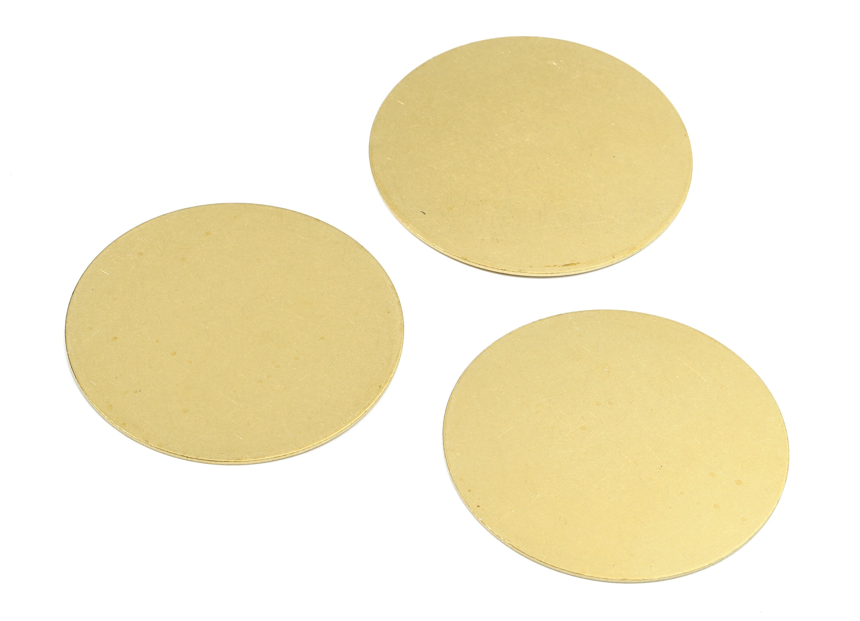 Brass Round Blank - Raw Brass Big Round Blank - Brass Round Tag - Brass Stamping Tag - Brass Blank Findings - 41x41x0.8mm - PP2407 - DOMEDBAZAAR