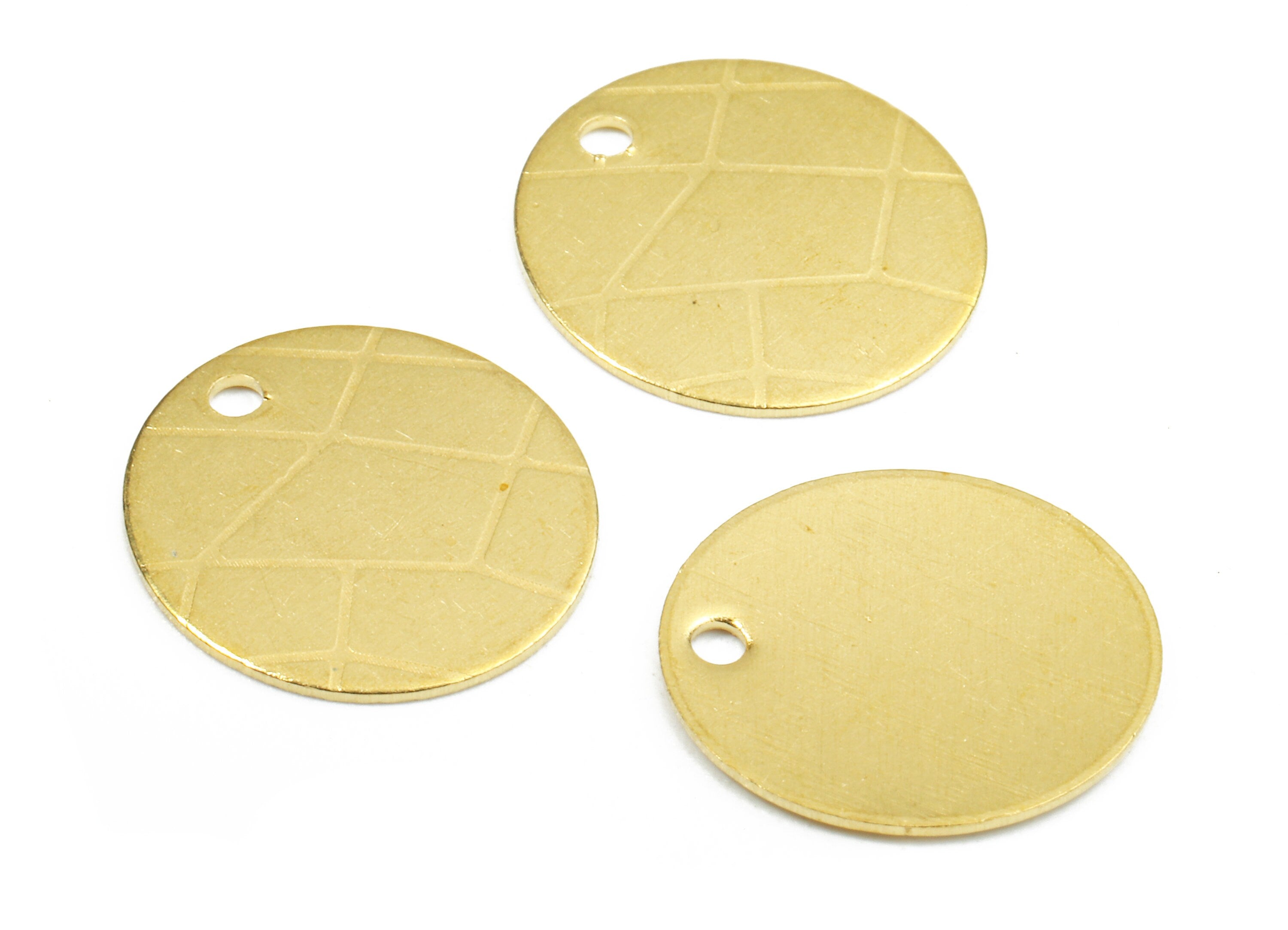 Personalized stamping blank - Brass Round Charms - Raw Brass Round Earrings and Pendant - Earring Findings  - 12x12x0.76mm - PP2605 - DOMEDBAZAAR