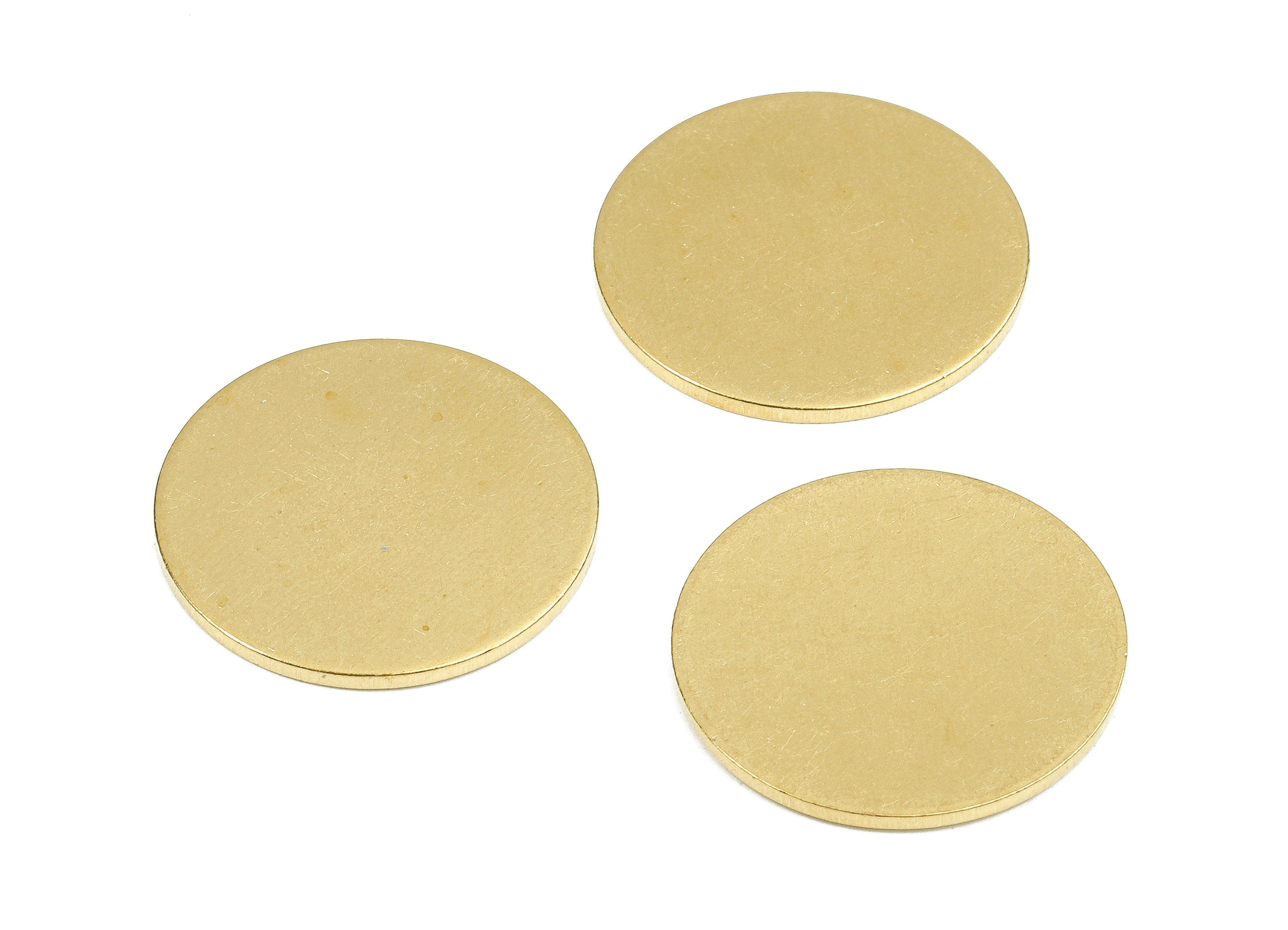 Brass Round Blank - Raw Brass Big Round Blank - Brass Round Tag - Brass Stamping Tag - Brass Blank Findings - 18.91x18.91x1.03mm - PP2506 - DOMEDBAZAAR