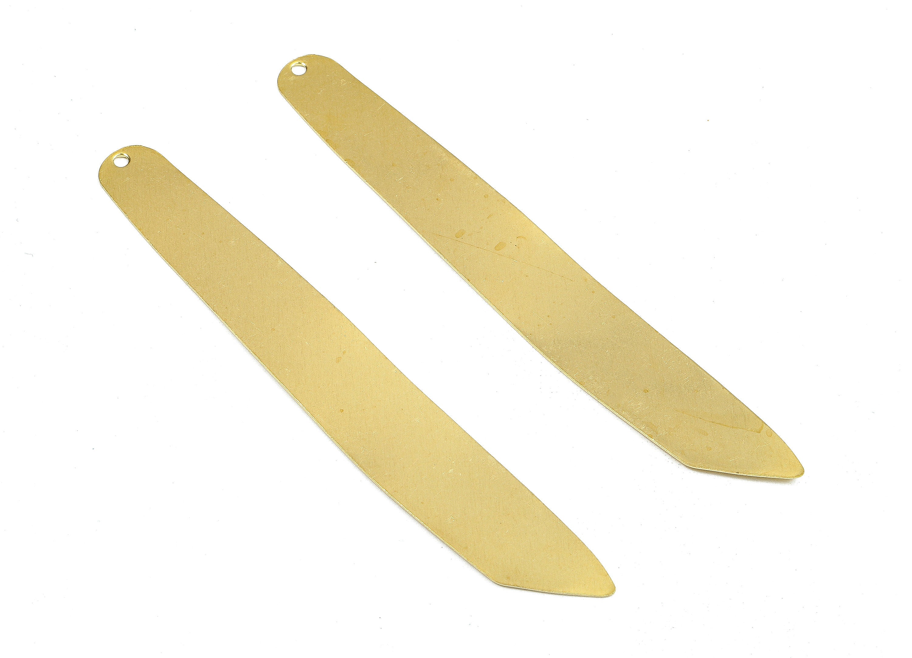 Personalized stamping blank - Brass Geometric Charms - Raw Brass Strip Earrings and Pendant - 86.x13x0.55mm - PP2585 - DOMEDBAZAAR