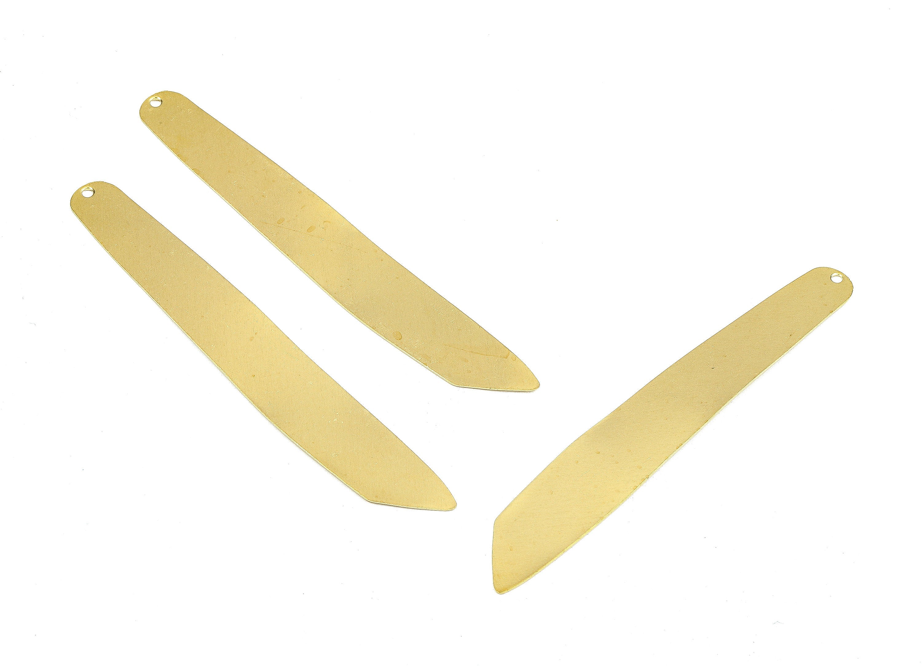Personalized stamping blank - Brass Geometric Charms - Raw Brass Strip Earrings and Pendant - 86.x13x0.55mm - PP2585 - DOMEDBAZAAR