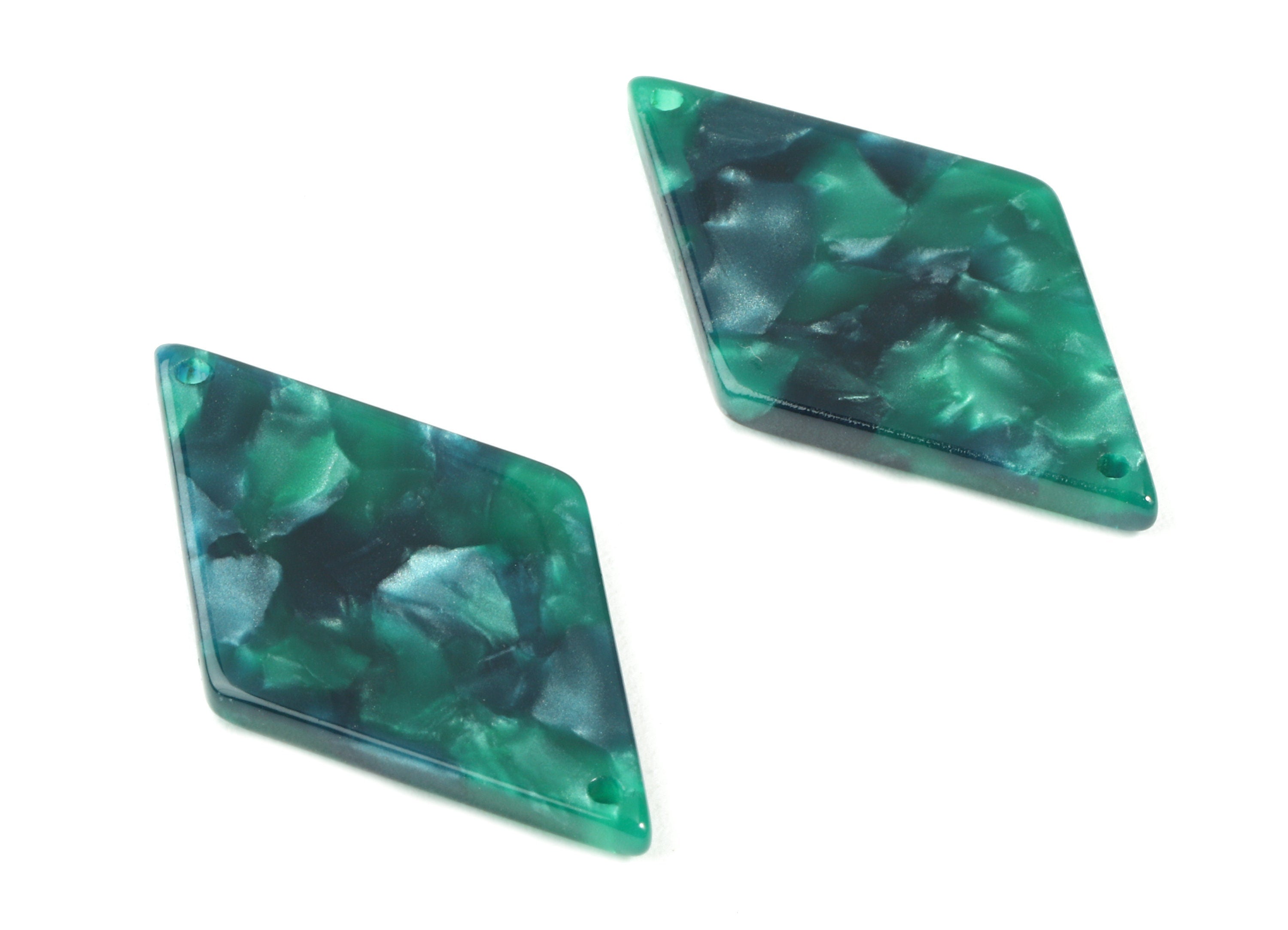 Acetate Diamond Shape Charms - Diamond Shape Earring and Pendant - Earring Findings - Color Code: A13 - 31.25x18.15x2.5mm - AC1798-A13 - DOMEDBAZAAR