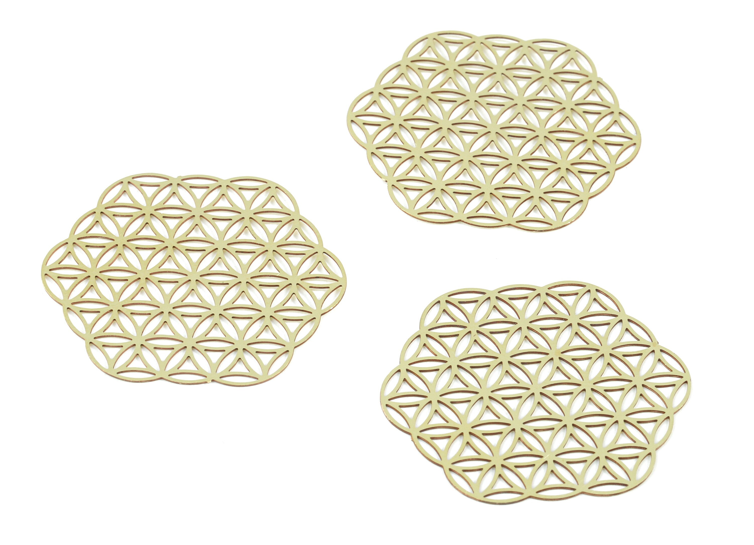 Brass Hexagon Charms - Raw Brass Hexagon Earrings and Pendant - Brass Necklace Charms - Jewelry Supplies - 30x27.45x0.3mm - JJB5837 - DOMEDBAZAAR