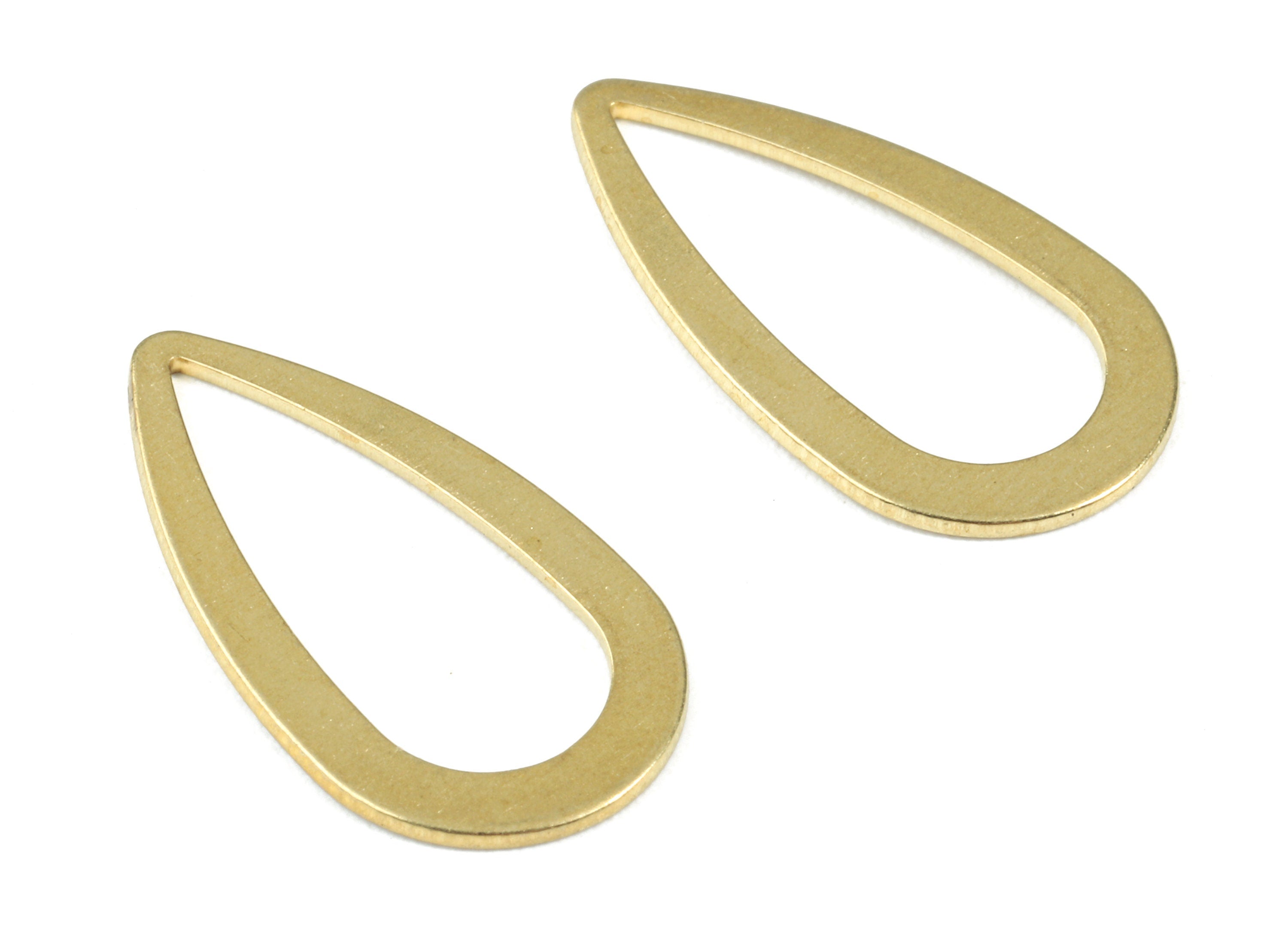 Brass Drop Charm - Raw Brass Drop Earrings and Pendant - Brass Drop Necklace - Earring Finding - 22.01x12.1x0.83mm - PP2971 - DOMEDBAZAAR