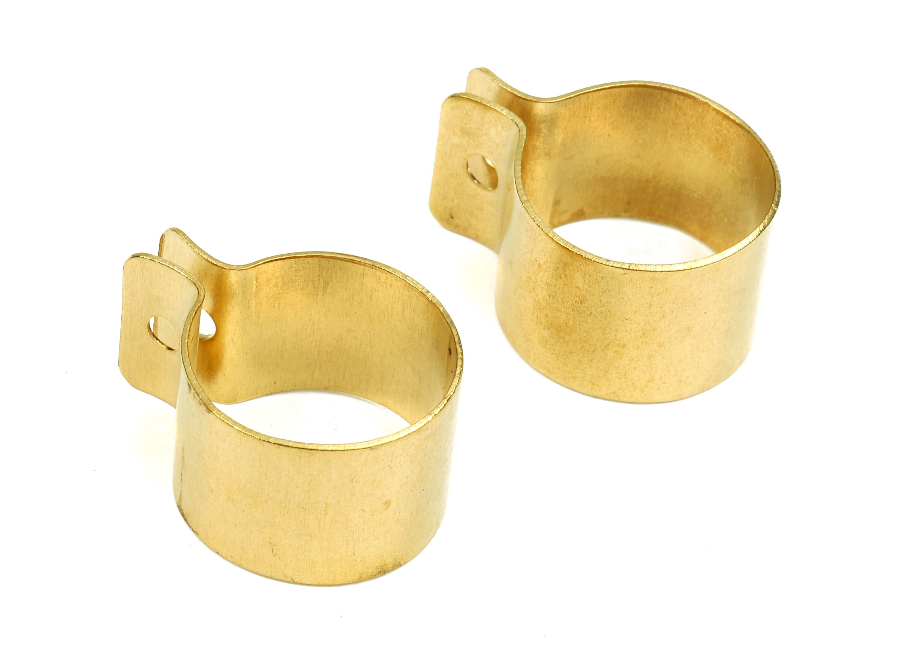 Brass Ring Connectors - Raw Brass Round Pendant & Necklace - Brass Connector Charms - 2 Holes - Jewelry Supplies - 26x18.92x0.86mm - PP2699 - DOMEDBAZAAR