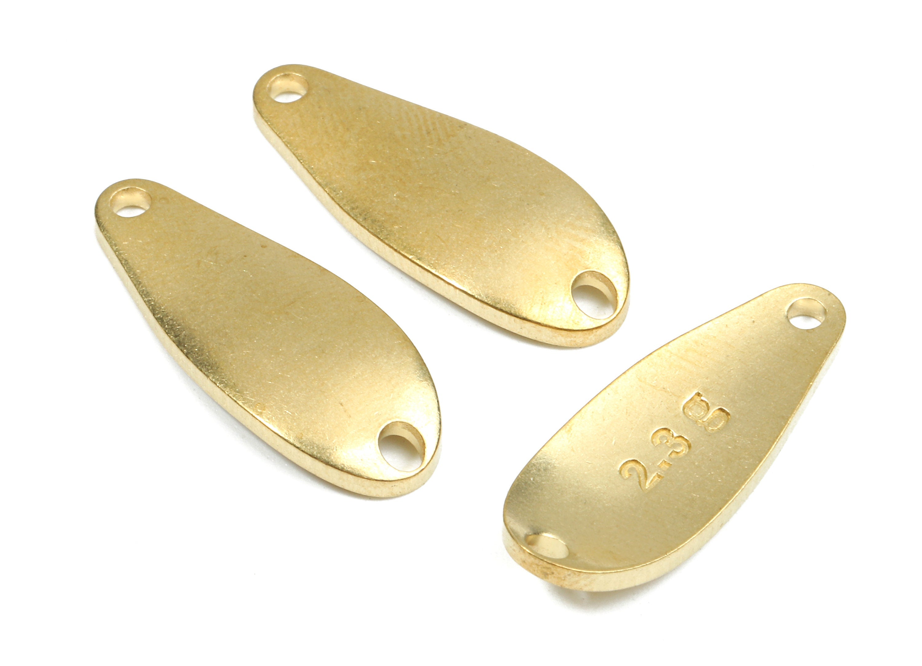 Personalized stamping blank - Brass Wavy Oval Connectors - Raw Brass Wavy Oval Stamping Tag  - 24.52x9.49x2.25mm - PP2612 - DOMEDBAZAAR