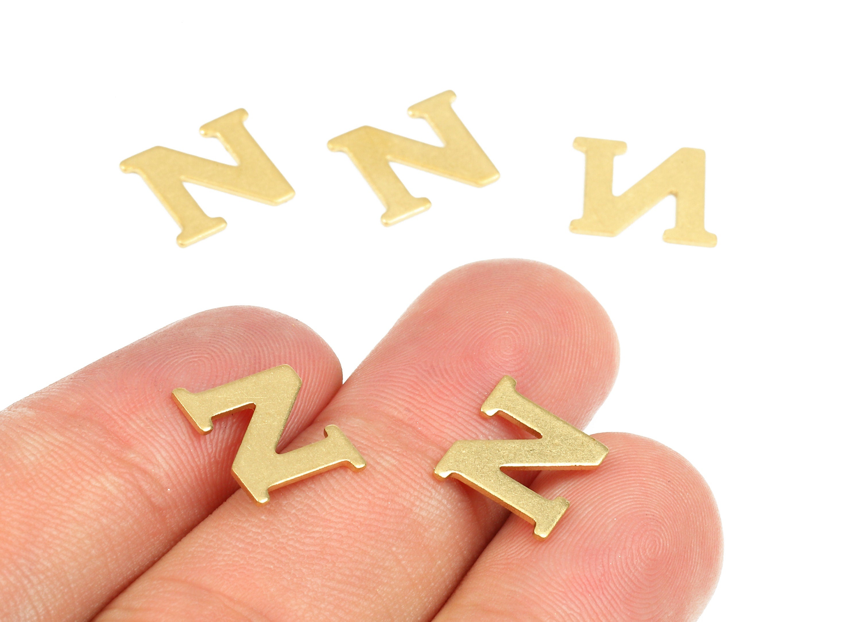 Brass N Blank - Raw Brass Letter N Blank - Brass Letter Wallart Decoration - Brass Alphabet N Blank - 11.9x9.66x0.81mm - PP2768 - DOMEDBAZAAR