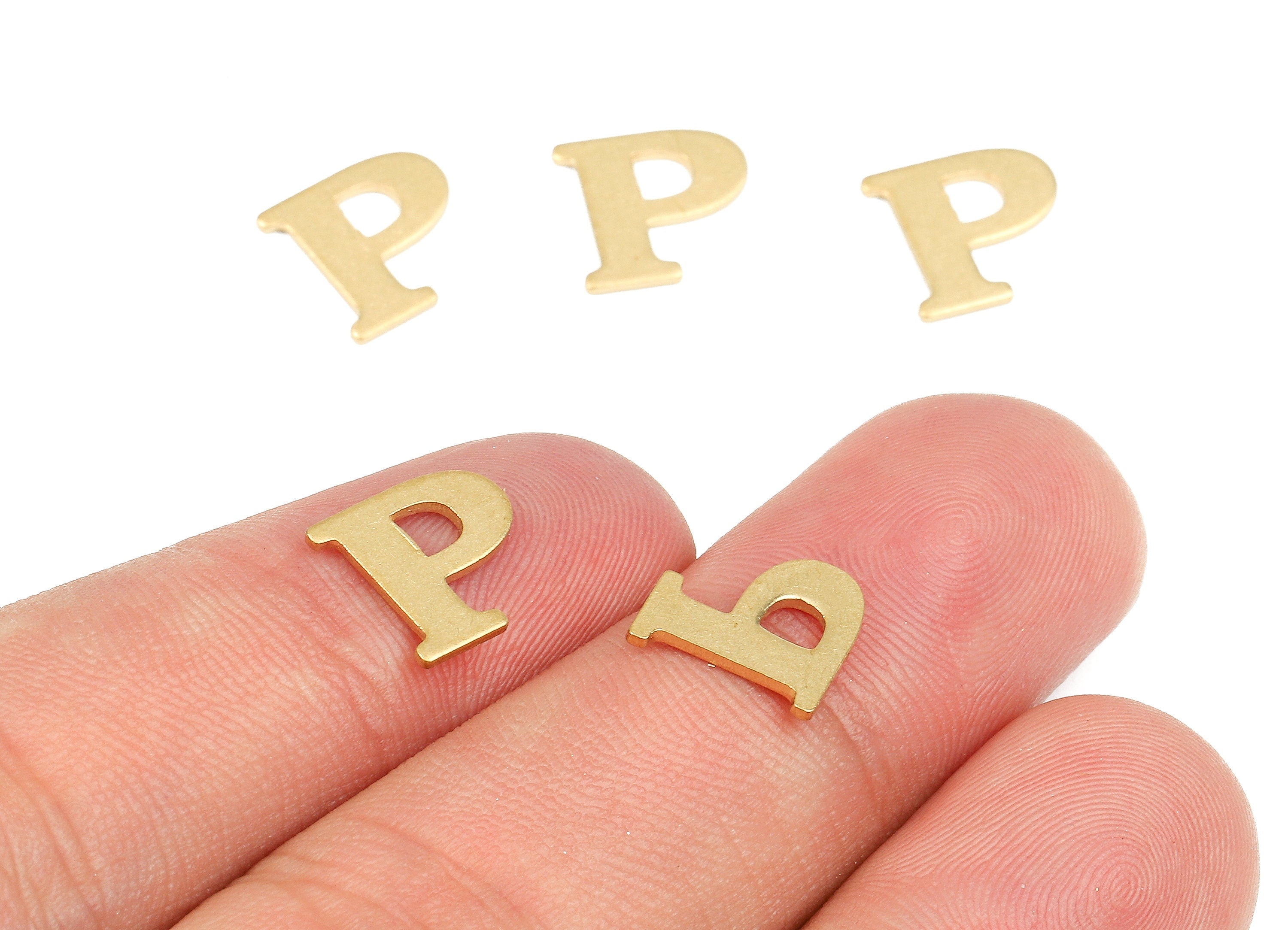 Brass P Blank - Raw Brass Letter P Blank - Brass Letter Wallart Decoration - Brass Alphabet P Blank - 9.97x9.69x0.86mm - PP2770 - DOMEDBAZAAR