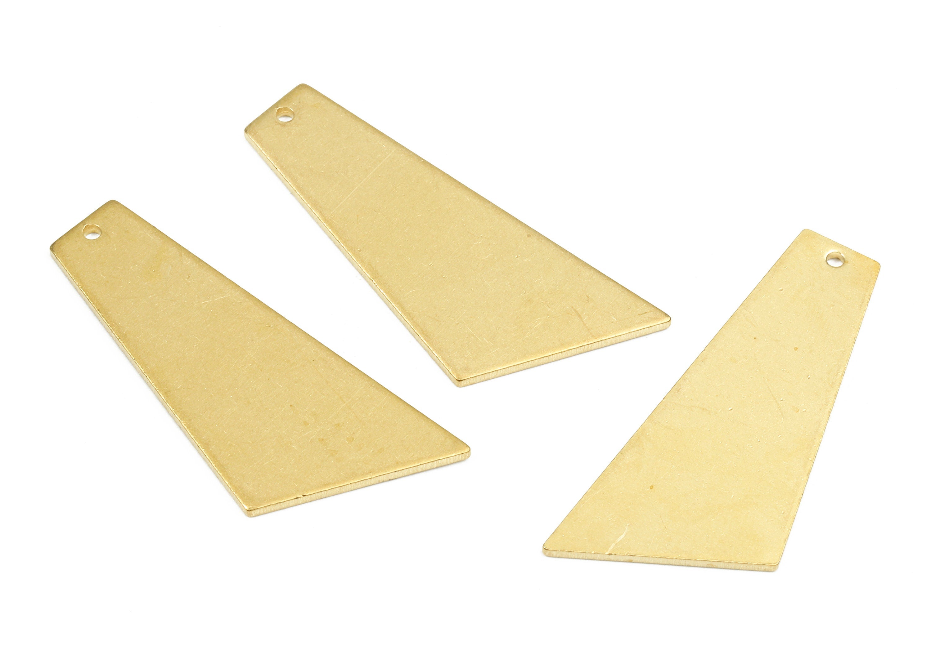 Personalized stamping blank - Brass Quadrilateral Charms - Raw Brass Geometric Earrings and Pendant - 34.22x17.21x1.09mm - PP2596 - DOMEDBAZAAR