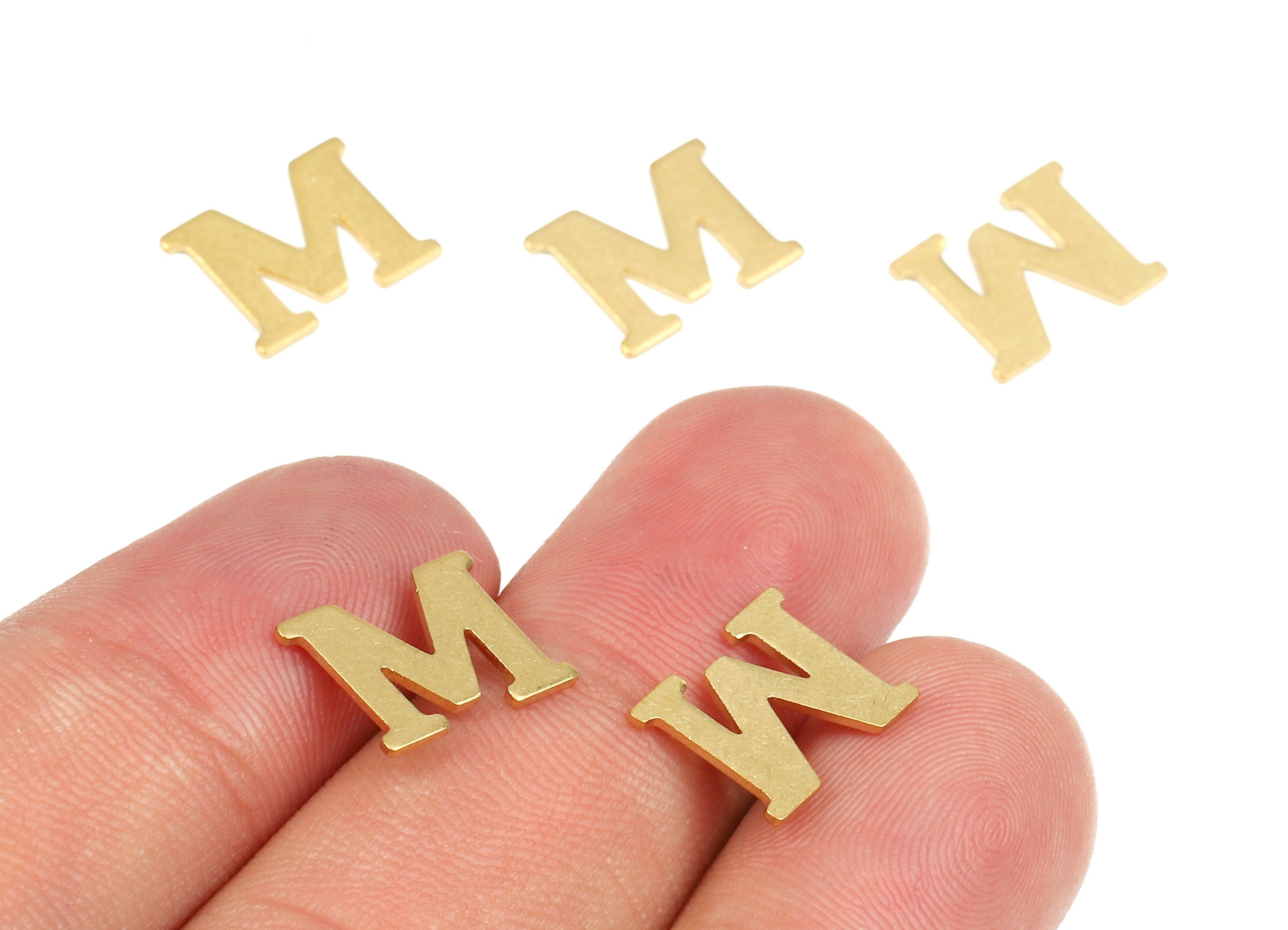 Brass M Blank - Raw Brass Letter M Blank - Brass Letter Wallart Decoration - Brass Alphabet M Blank - 12.05x9.96x0.85mm - PP2767 - DOMEDBAZAAR