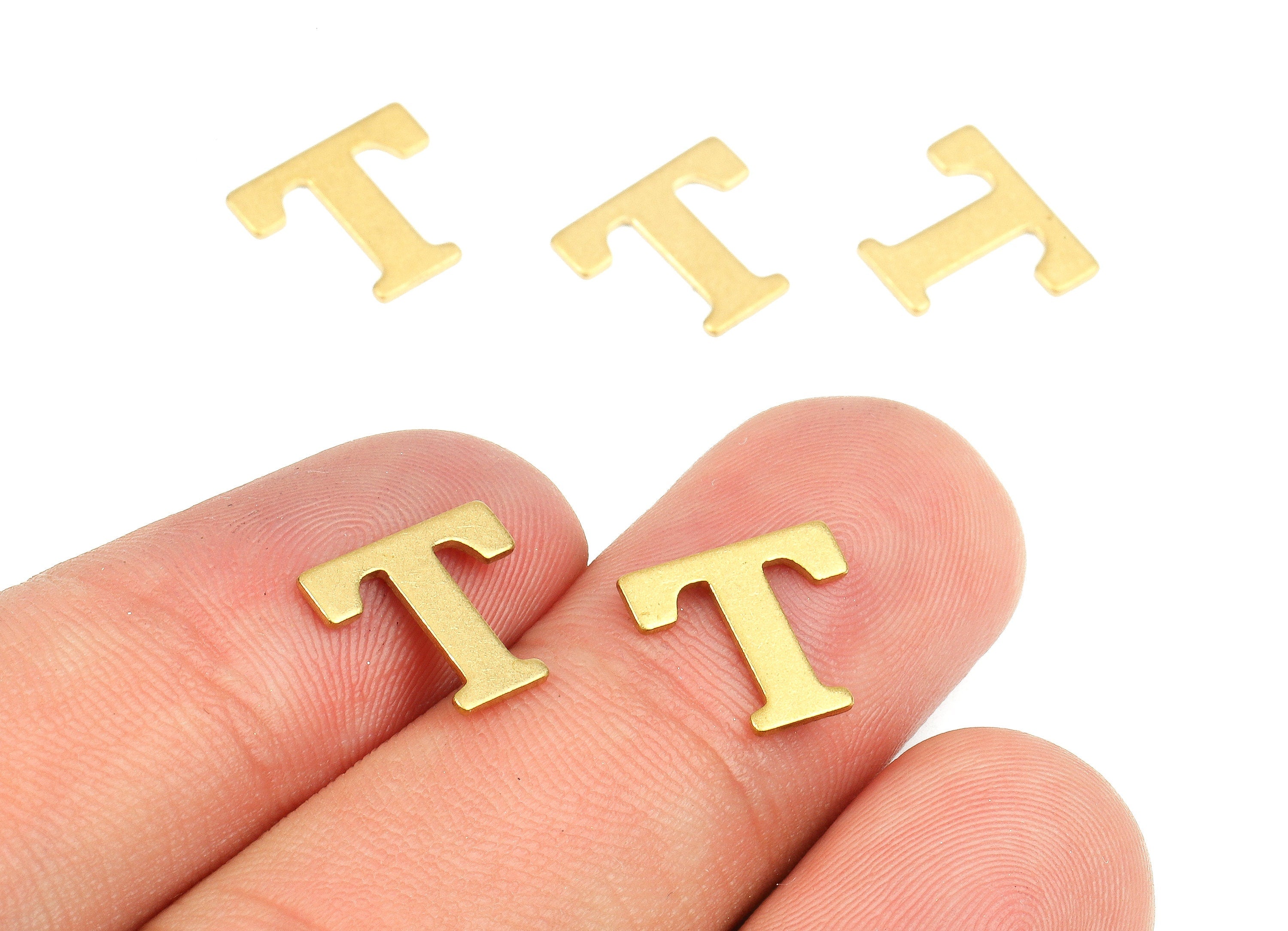 Brass T Blank - Raw Brass Letter T Blank - Brass Letter Wallart Decoration - Brass Alphabet T Blank - 11.04x9.72x0.76mm - PP2774 - DOMEDBAZAAR