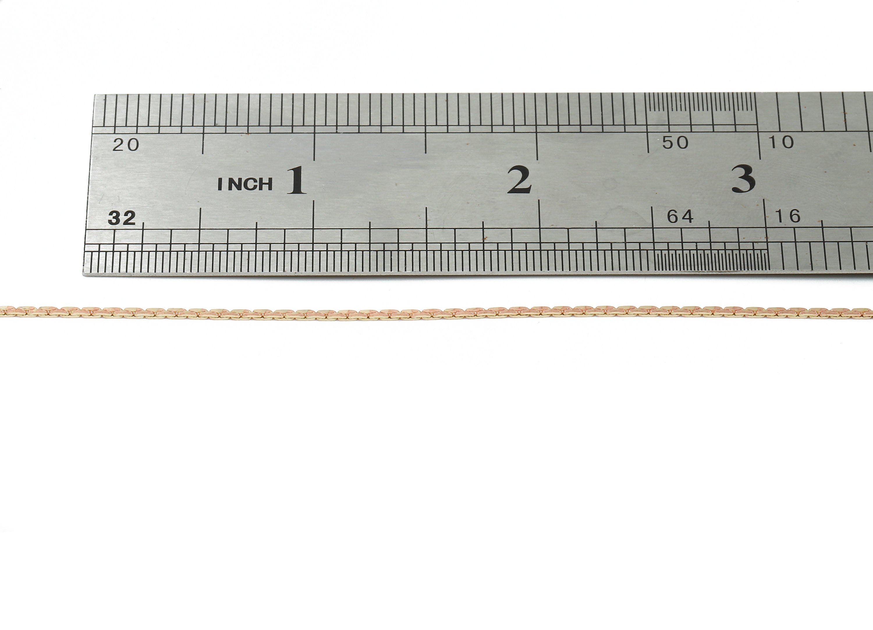 Tiny Snake Chain - Faceted Brass Chain - Raw Brass -   0.04&quot; x 0.03&quot; - for Necklace Bracelet Earring Jewellery Making - CC1136 - DOMEDBAZAAR