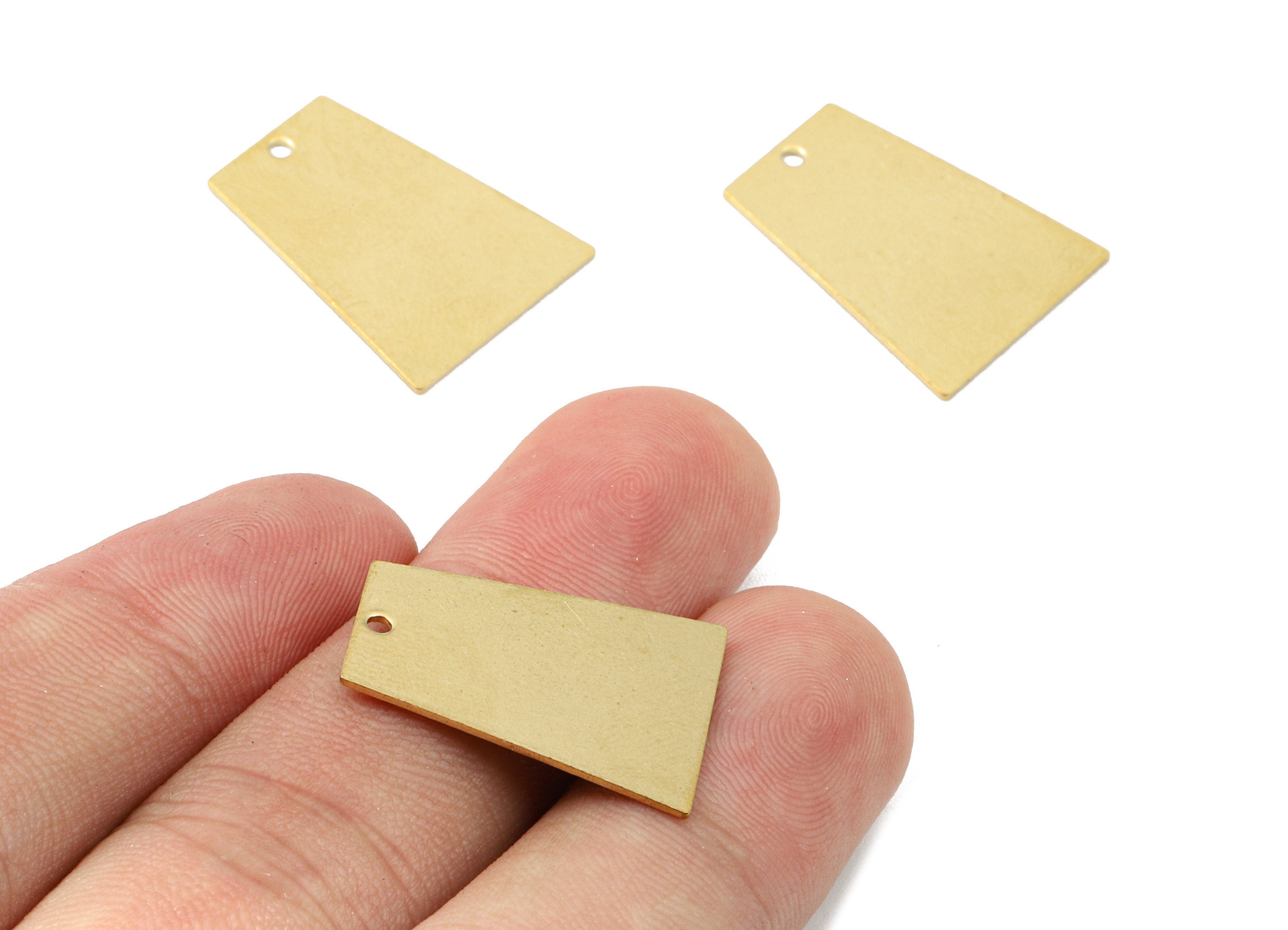 Personalized stamping blank - Brass Trapezoid Charms - Raw Brass Trapezoid Earrings and Pendant - Brass Stamping Tag - 22x17x0.69mm - PP2599 - DOMEDBAZAAR