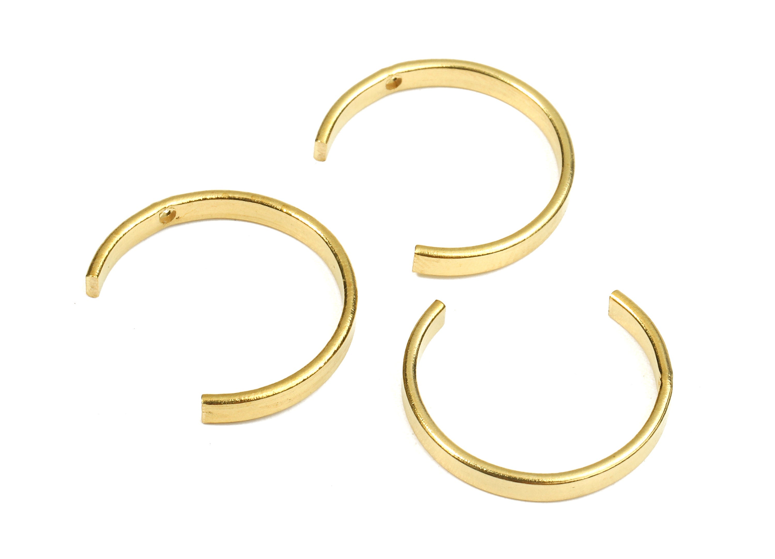 Brass C Earring Charms - Raw Brass Crescent Moon Earrings and Pendant - Brass C Necklace - Jewelry Supplies - 20x2.52x1mm - PP2714 - DOMEDBAZAAR