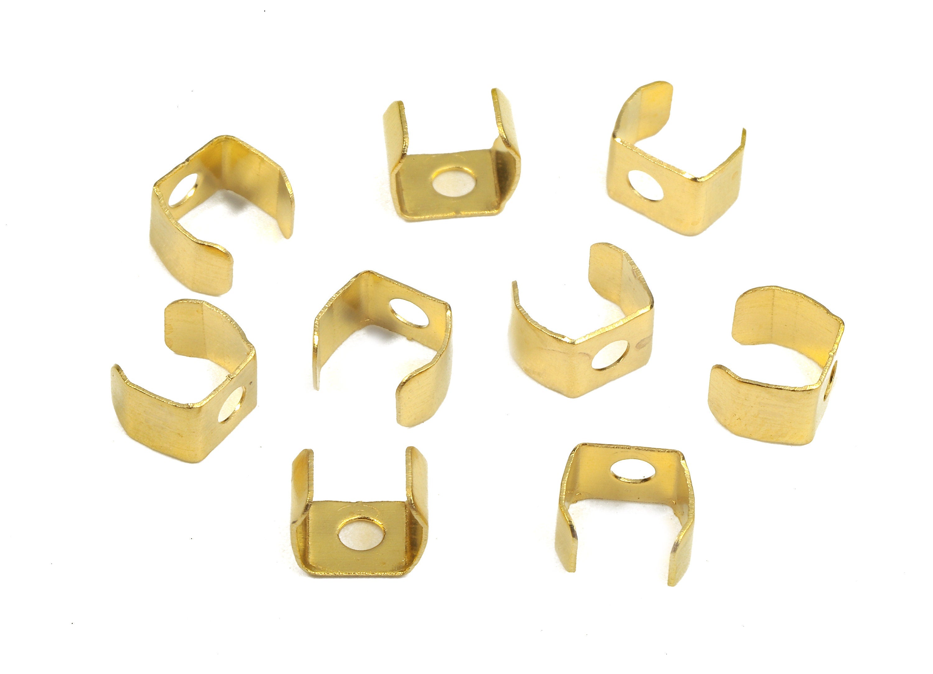 Brass Bead Connectors - Brass Copper Cap - Geometric Connectors - Brass Link Accessories - Jewelry Supplies - 6.23x5.4x0.5mm - PP2713 - DOMEDBAZAAR