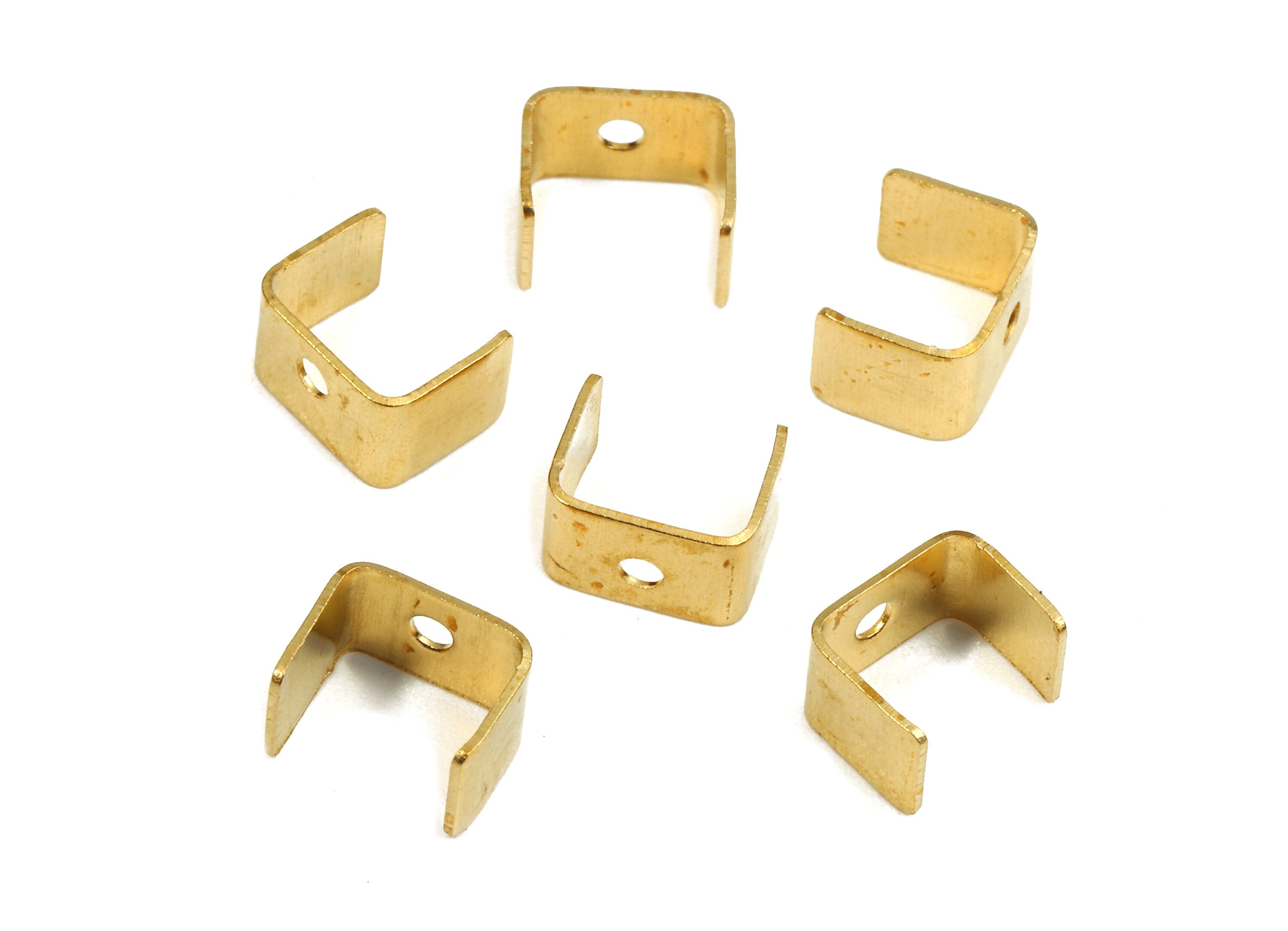 Brass Bead Connectors - Brass Copper Cap - Geometric Connectors - Brass Link Accessories - Jewelry Supplies - 7.1x5.6x0.44mm - PP2710 - DOMEDBAZAAR