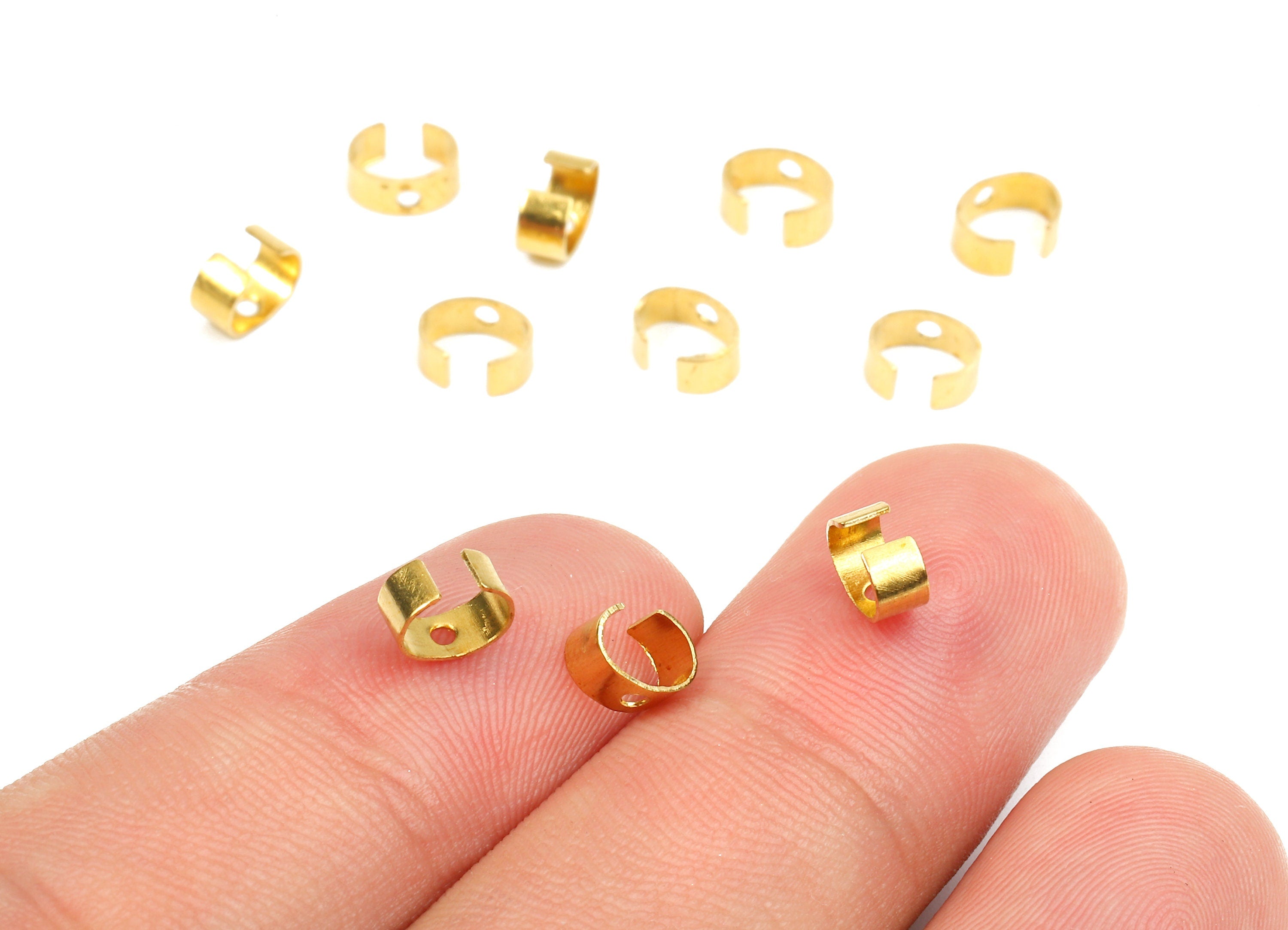 Brass Bead Connectors - Brass Copper Cap - Geometric Connectors - Brass Link Accessories - Jewelry Supplies - 6.18x4.21x0.33mm - PP2712 - DOMEDBAZAAR