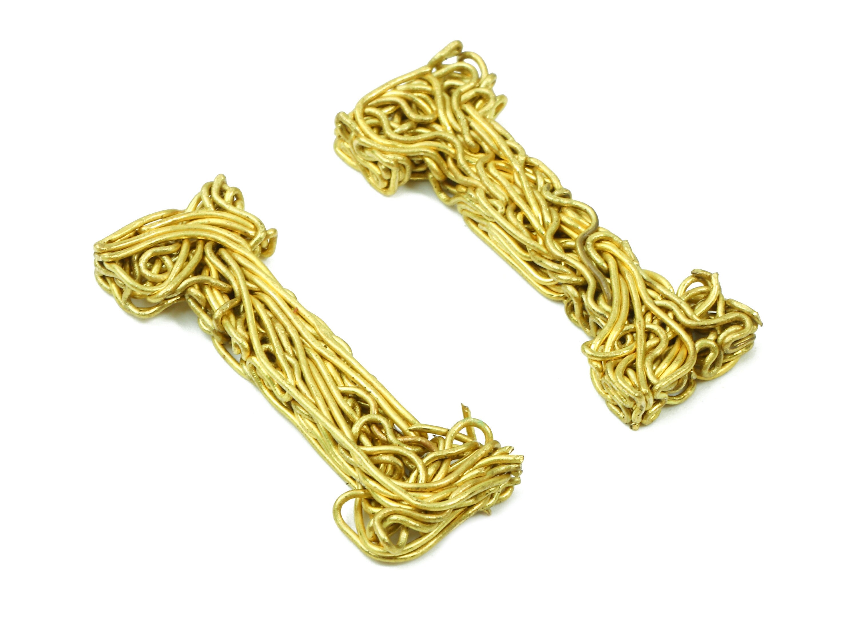 Brass I letter Pendant - Raw Brass Hammered Wire Letter I Alphabets Charms - Jewelry Supplies - 28.06x10.35x2.96mm - PP2927 - DOMEDBAZAAR