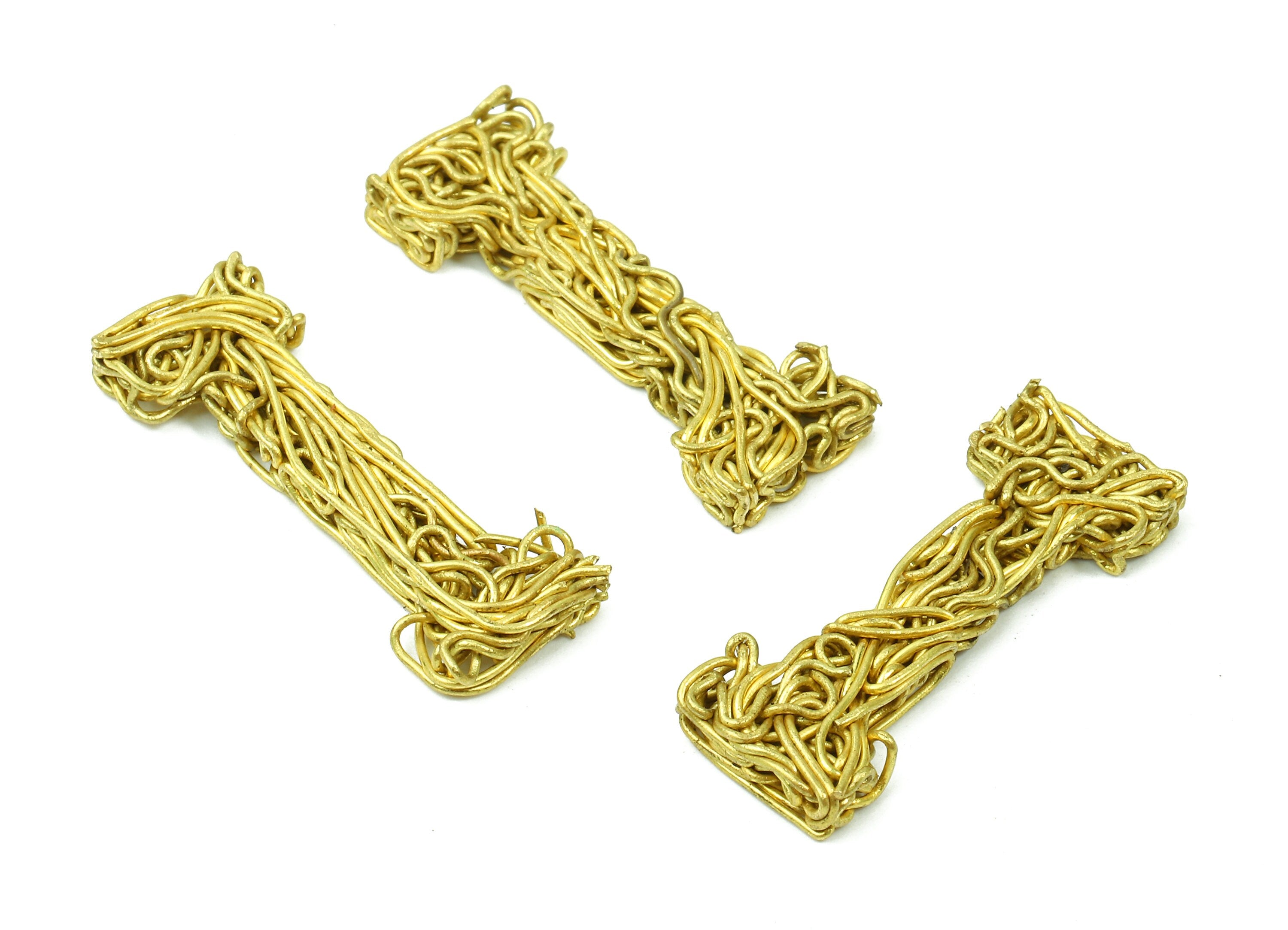 Brass I letter Pendant - Raw Brass Hammered Wire Letter I Alphabets Charms - Jewelry Supplies - 28.06x10.35x2.96mm - PP2927 - DOMEDBAZAAR