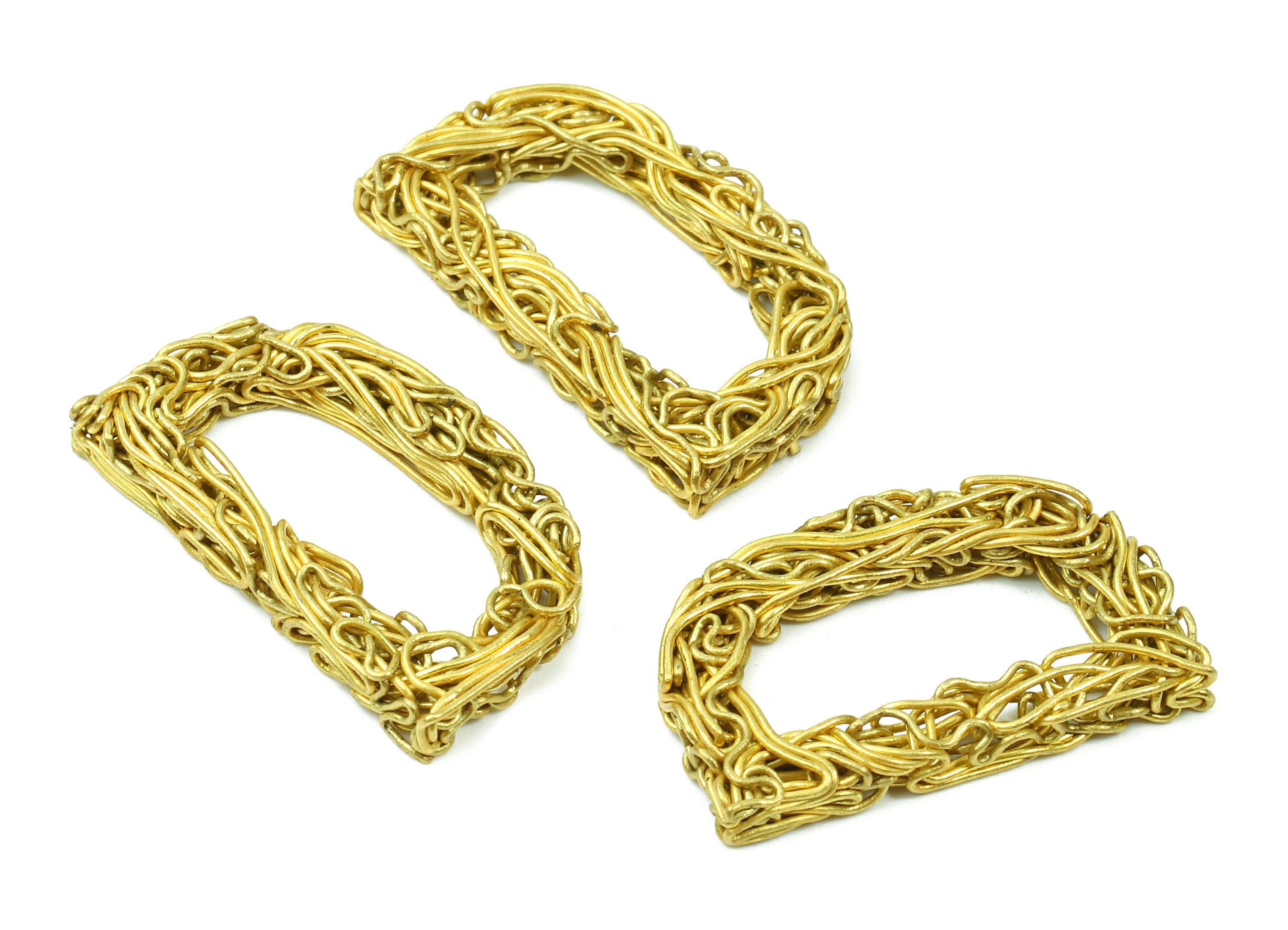 Brass D letter Pendant - Raw Brass Hammered Wire Letter D Alphabets Charms - Jewelry Supplies - 27.91x17.03x3.79mm - PP2922 - DOMEDBAZAAR