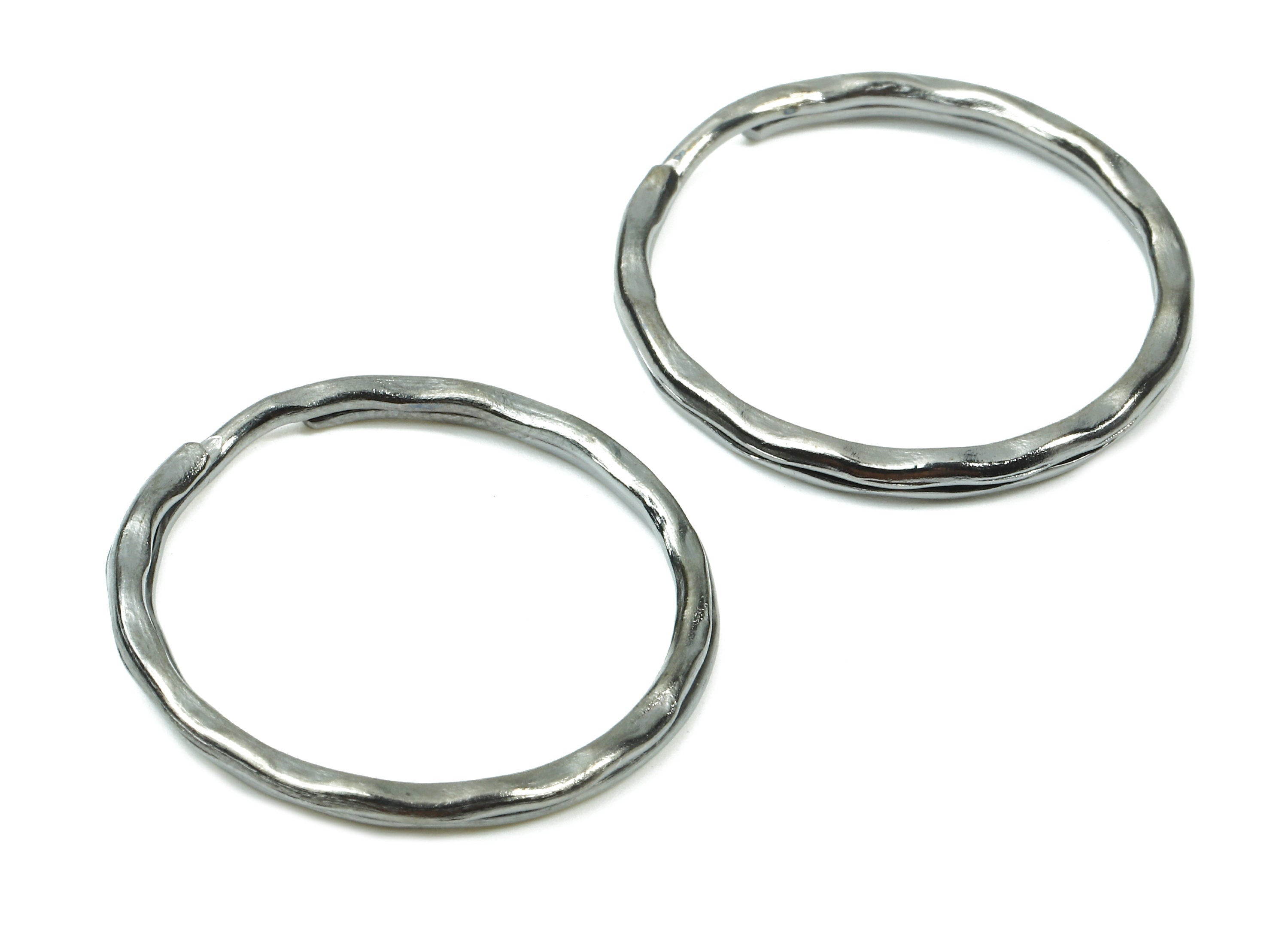 Gunmetal Metal Key Rings - Split Rings - Circle Key Rings - Keychain Connectors - Key Ring Findings - 27.64x27.64x1.5mm - PP2855GM - DOMEDBAZAAR