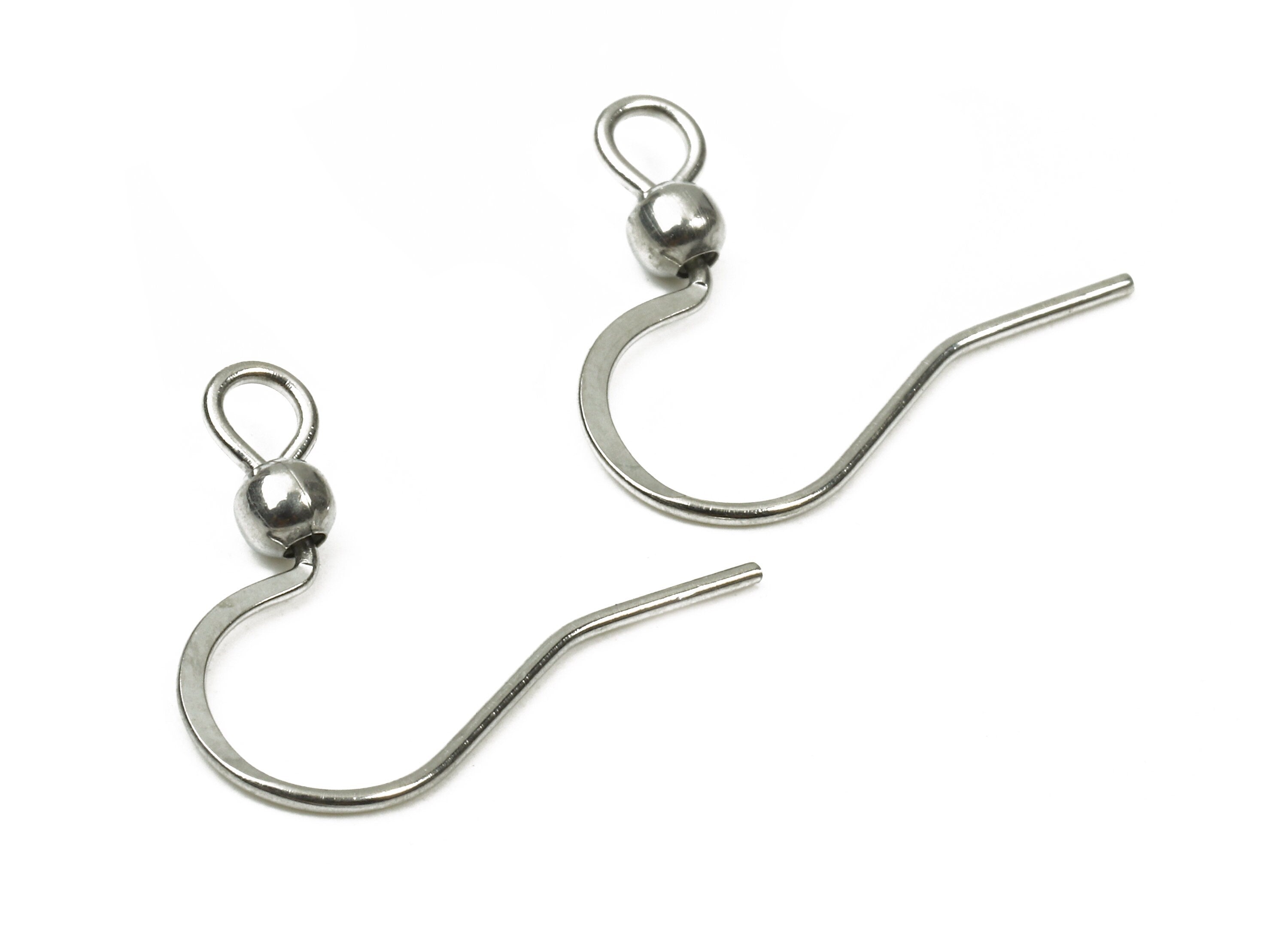 Stainless Steel Earring Hook 3.2 - Stainless Steel Earring Wires - Earring Findings - Jewelry Supplies - 18.65x16.31x2.97mm - PP2822 - DOMEDBAZAAR