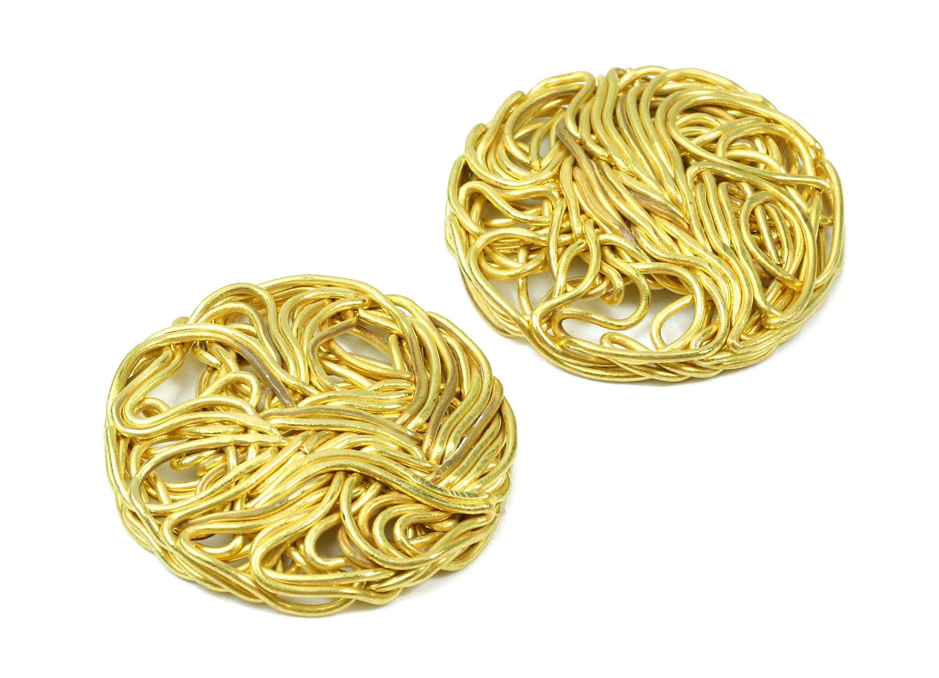 Brass Round Charms - Brass Round Hammered Earring Wires Pendant - Earring Findings - Jewelry Supplies - 25.16x25.16x3.51mm - PP2900 - DOMEDBAZAAR