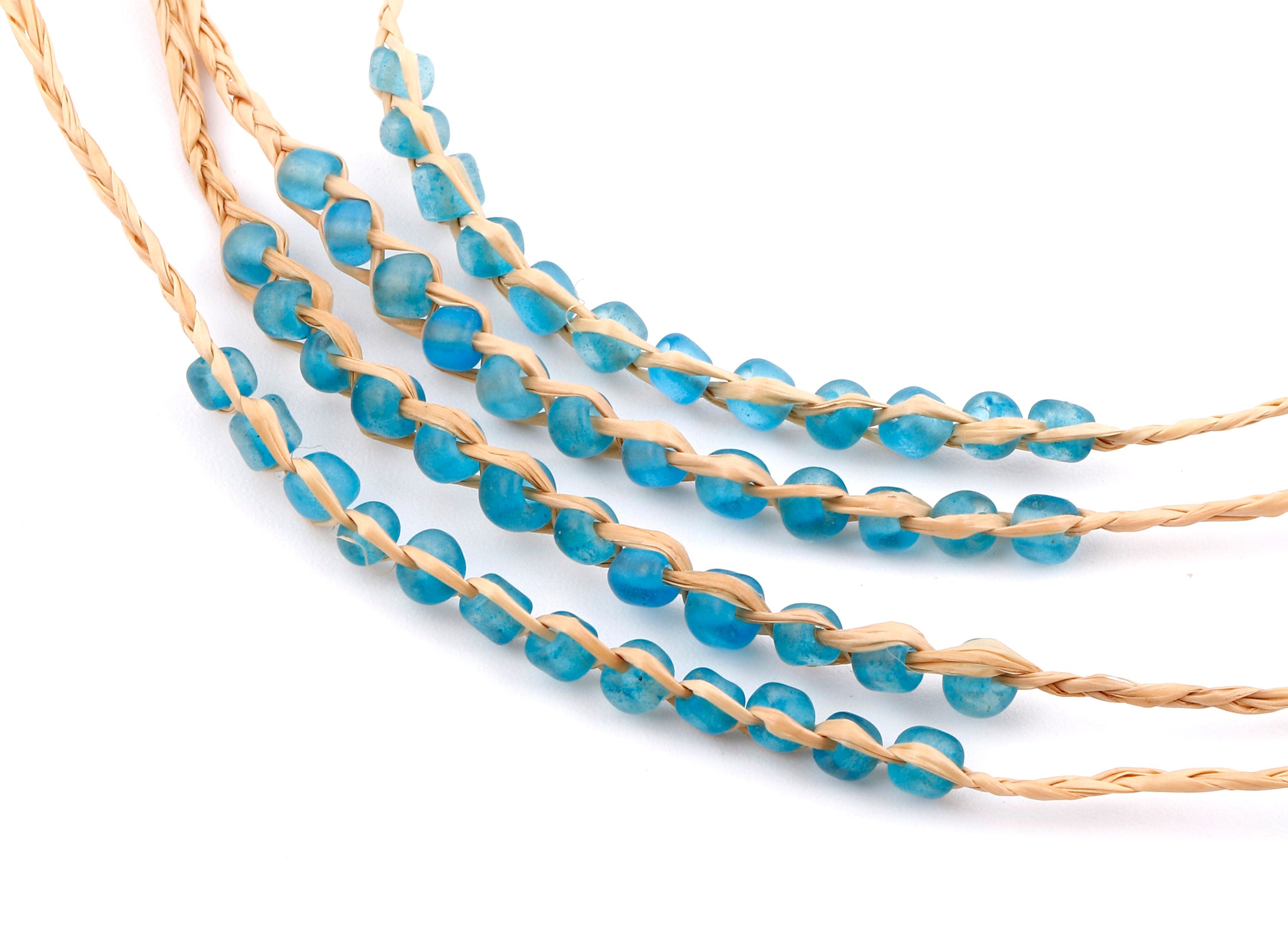 Lafite Grass Knotted Bracelet with Acrylic Beads - Lafite Grass Bracelet - Acrylic Beads Bracelet - Bracelet Jewelry - 264x4.29mm - LS1003 - DOMEDBAZAAR