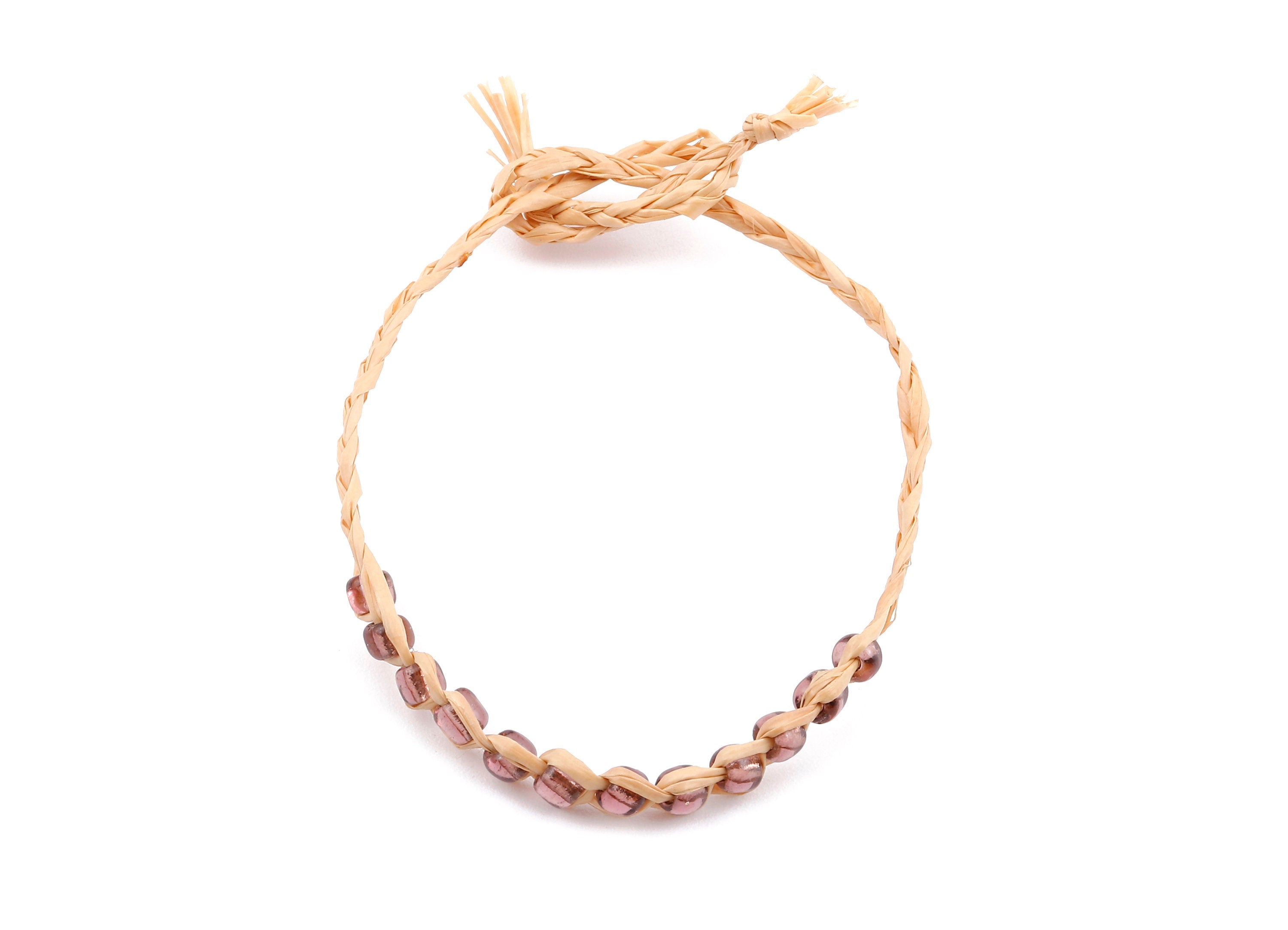 Lafite Grass Knotted Bracelet with Acrylic Beads - Lafite Grass Bracelet - Acrylic Beads Bracelet - Bracelet Jewelry - 264x4.29mm - LS1005 - DOMEDBAZAAR