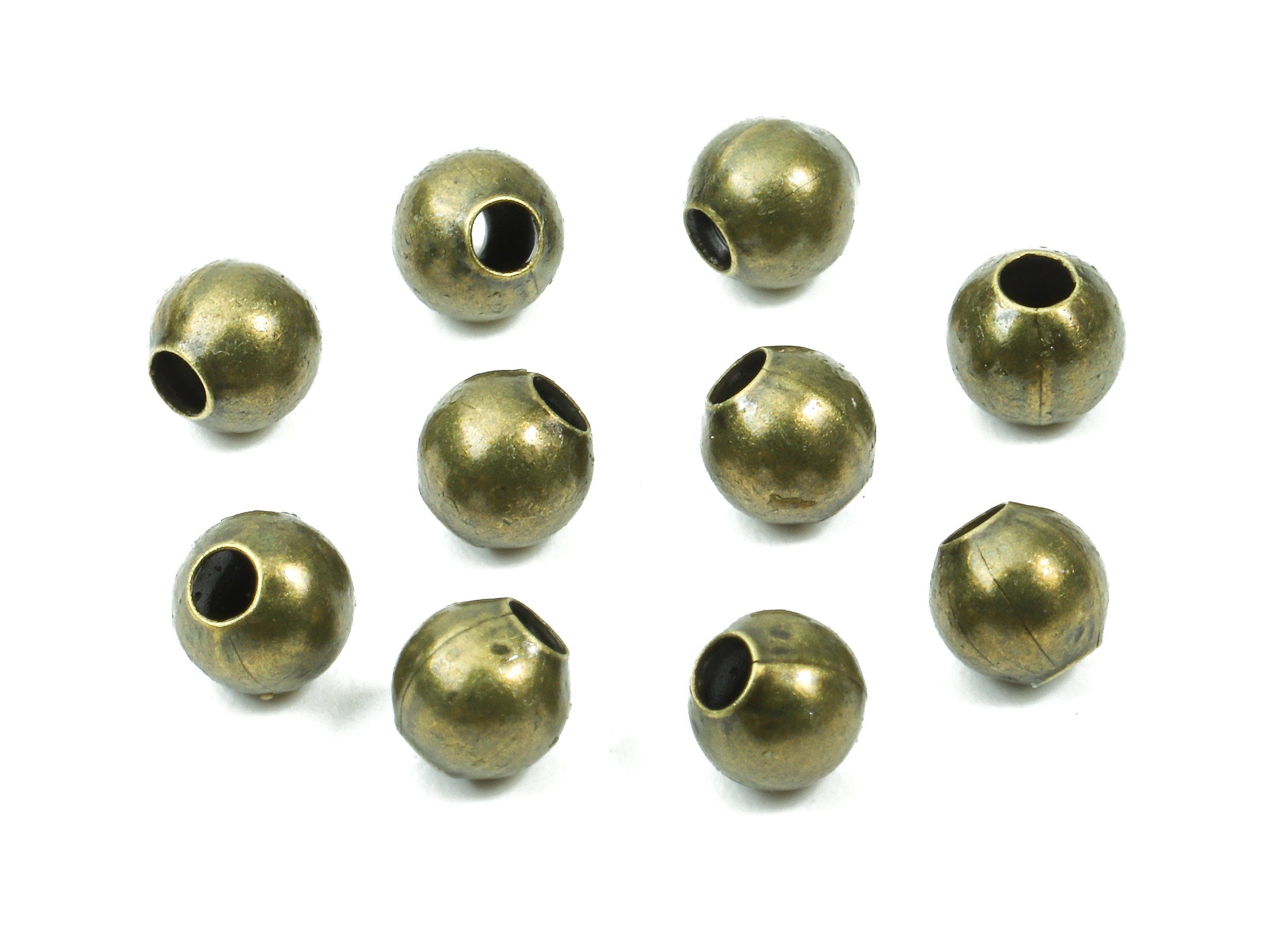 Brass Spacer Ball Beads 4.0 - Antique Bronze Spacer Ball Beads - Necklace Beads - Earring Finding - Jewelry Supplies - 3.89x3.7mm - PP2814B - DOMEDBAZAAR