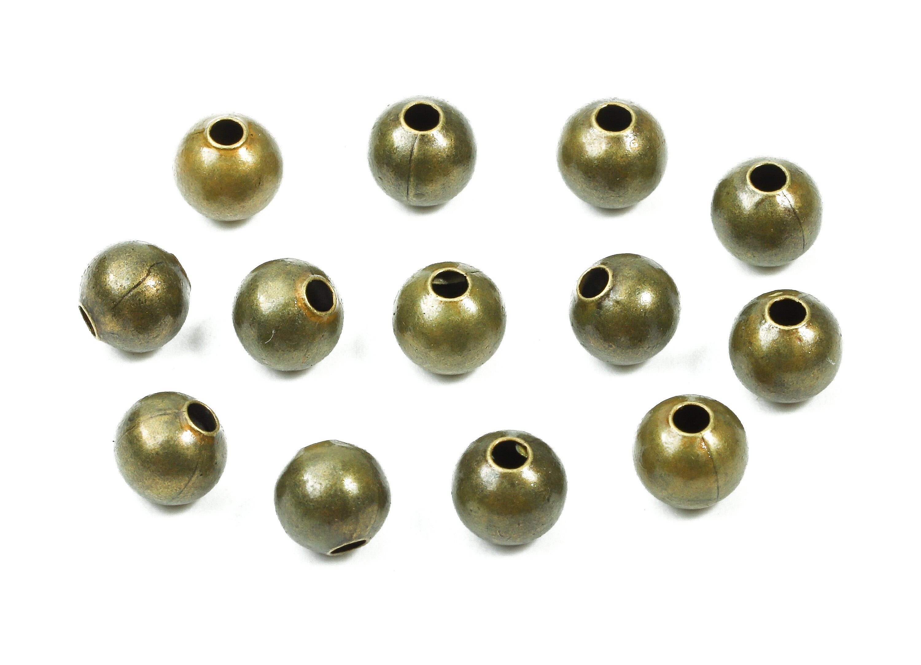 Brass Spacer Ball Beads 5.0 - Antique Bronze Spacer Ball Beads - Necklace Beads - Earring Finding - Jewelry Supplies - 4.85x5.02mm - PP2815B - DOMEDBAZAAR
