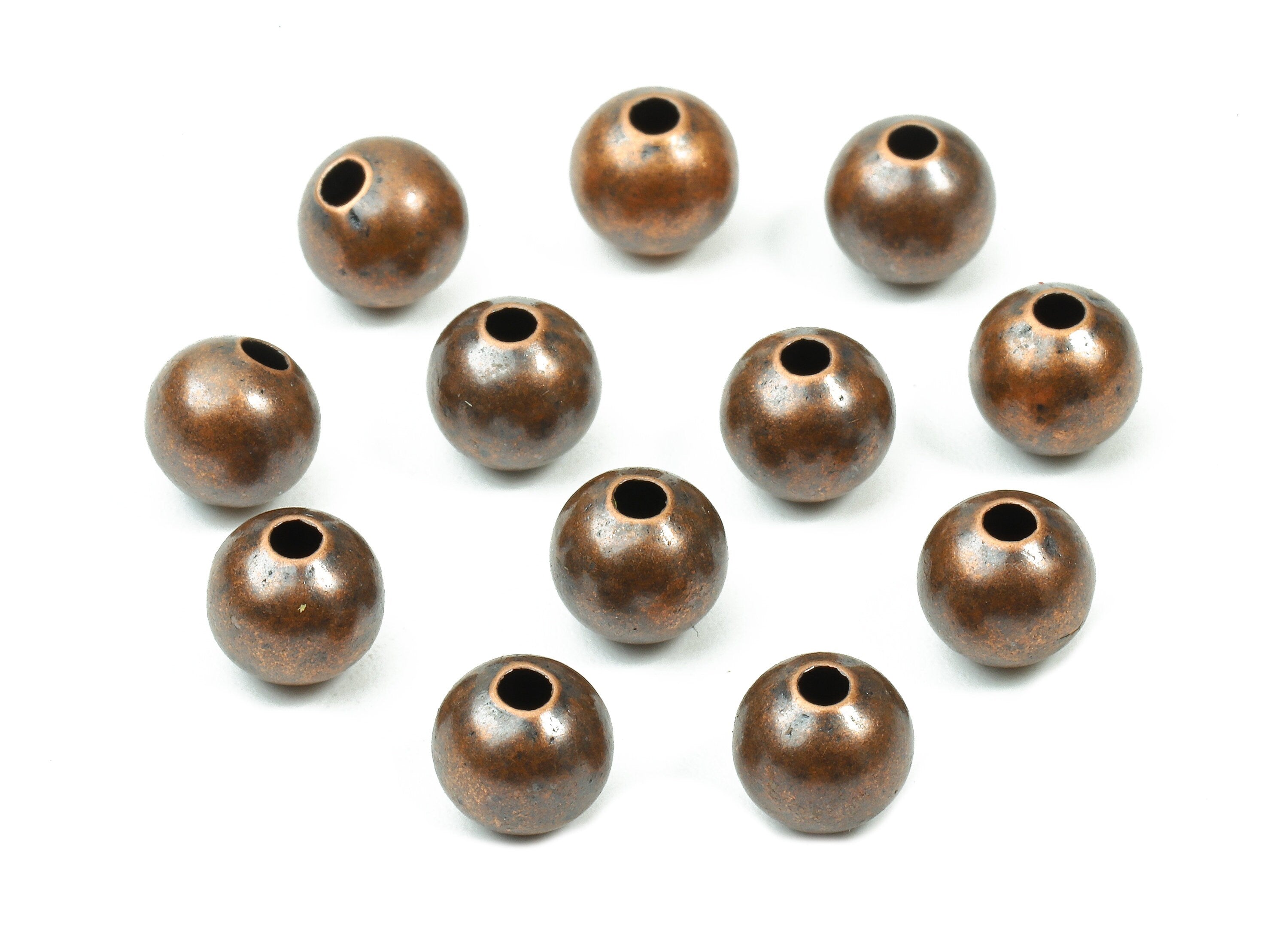Brass Spacer Ball Beads 6.0 - Antique Copper Spacer Ball Beads - Necklace Beads - Earring Finding - Jewelry Supplies - 5.7x6.2mm - PP2816C - DOMEDBAZAAR