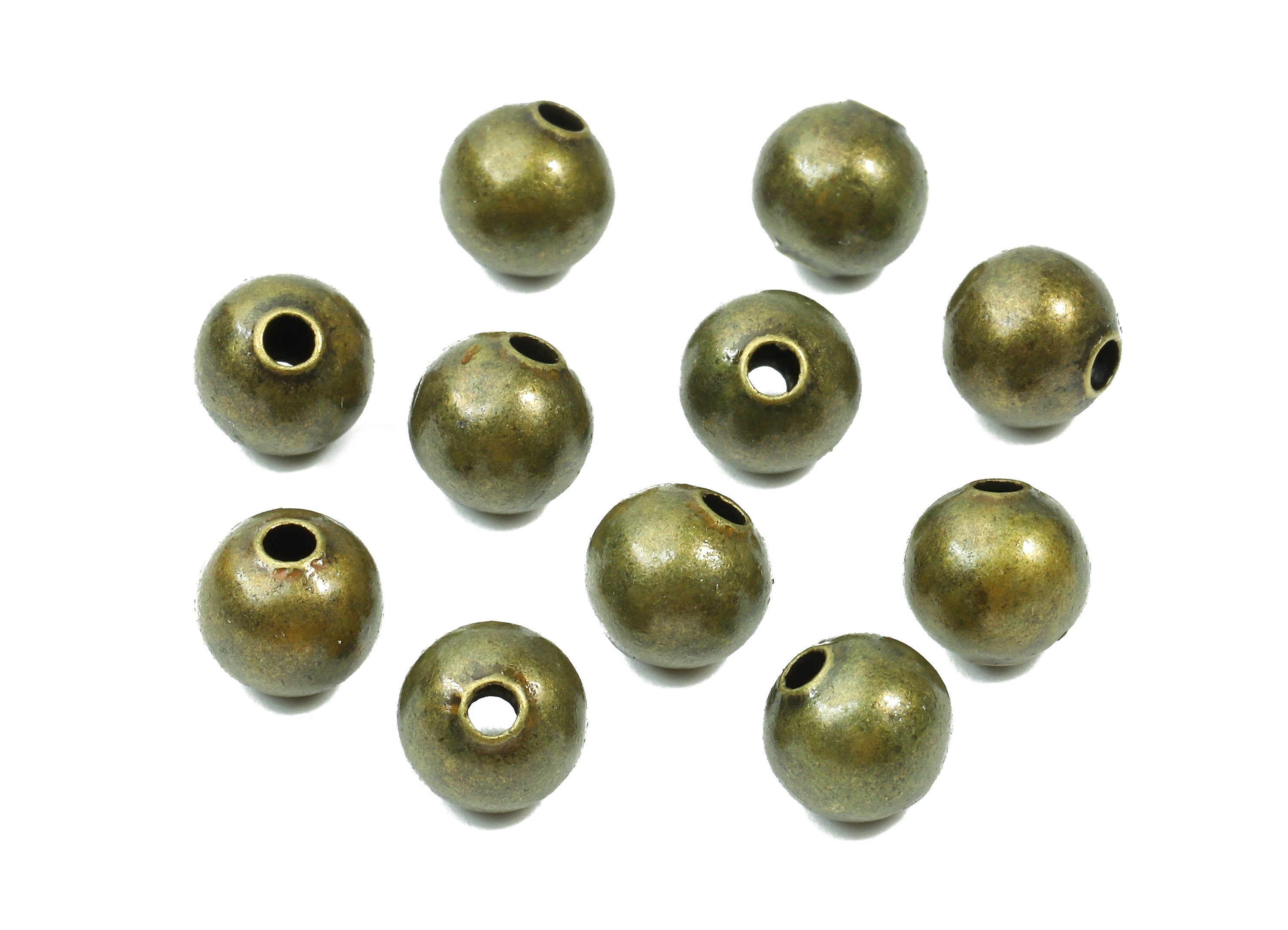 Brass Spacer Ball Beads 7.0 - Antique Bronze Spacer Ball Beads - Necklace Beads - Earring Finding - Jewelry Supplies - 7.08x6.77mm - PP2817B - DOMEDBAZAAR
