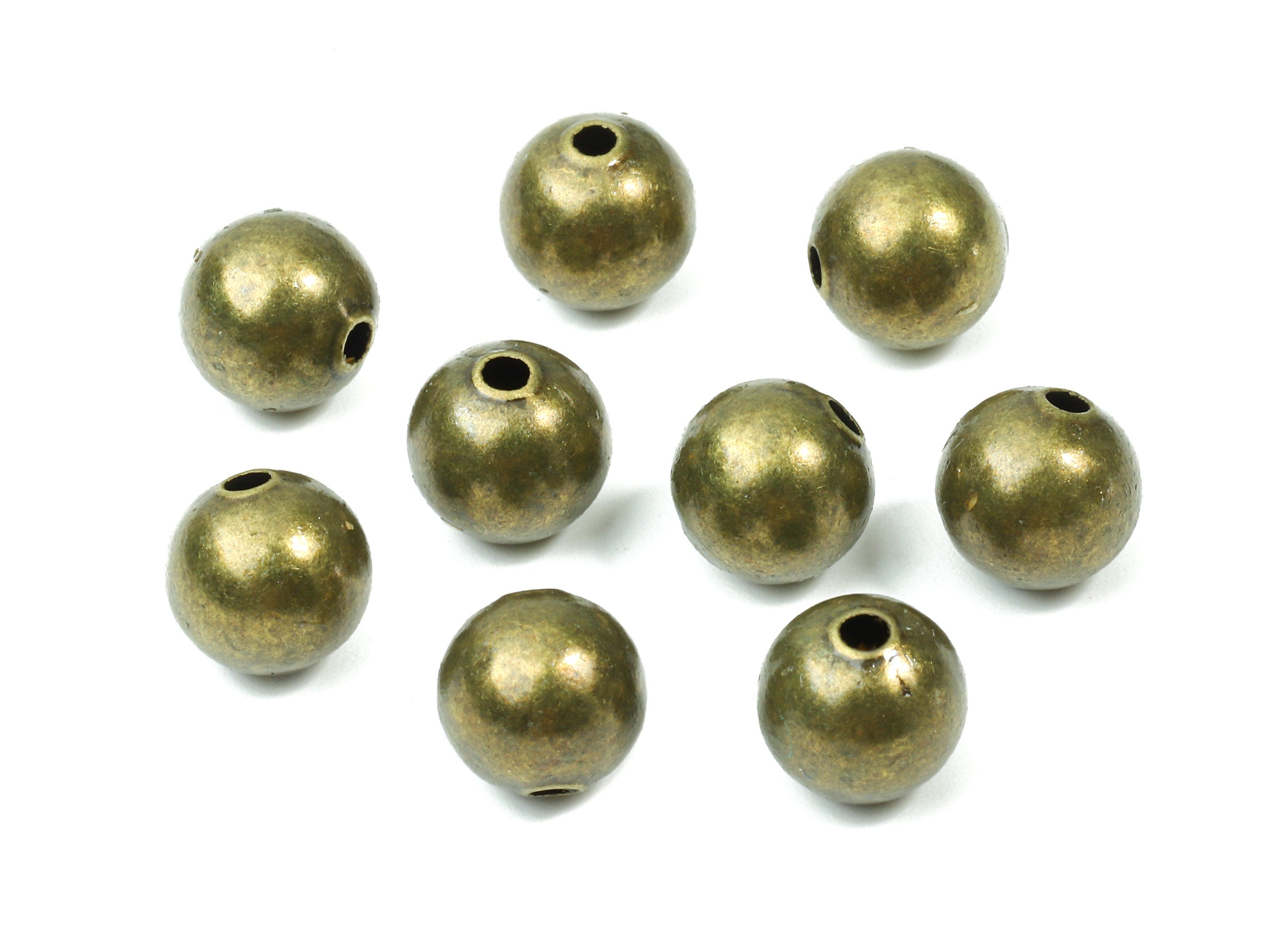 Brass Spacer Ball Beads 8.0 - Antique Bronze Spacer Ball Beads - Necklace Beads - Earring Finding - Jewelry Supplies - 8.06x7.77mm - PP2818B - DOMEDBAZAAR