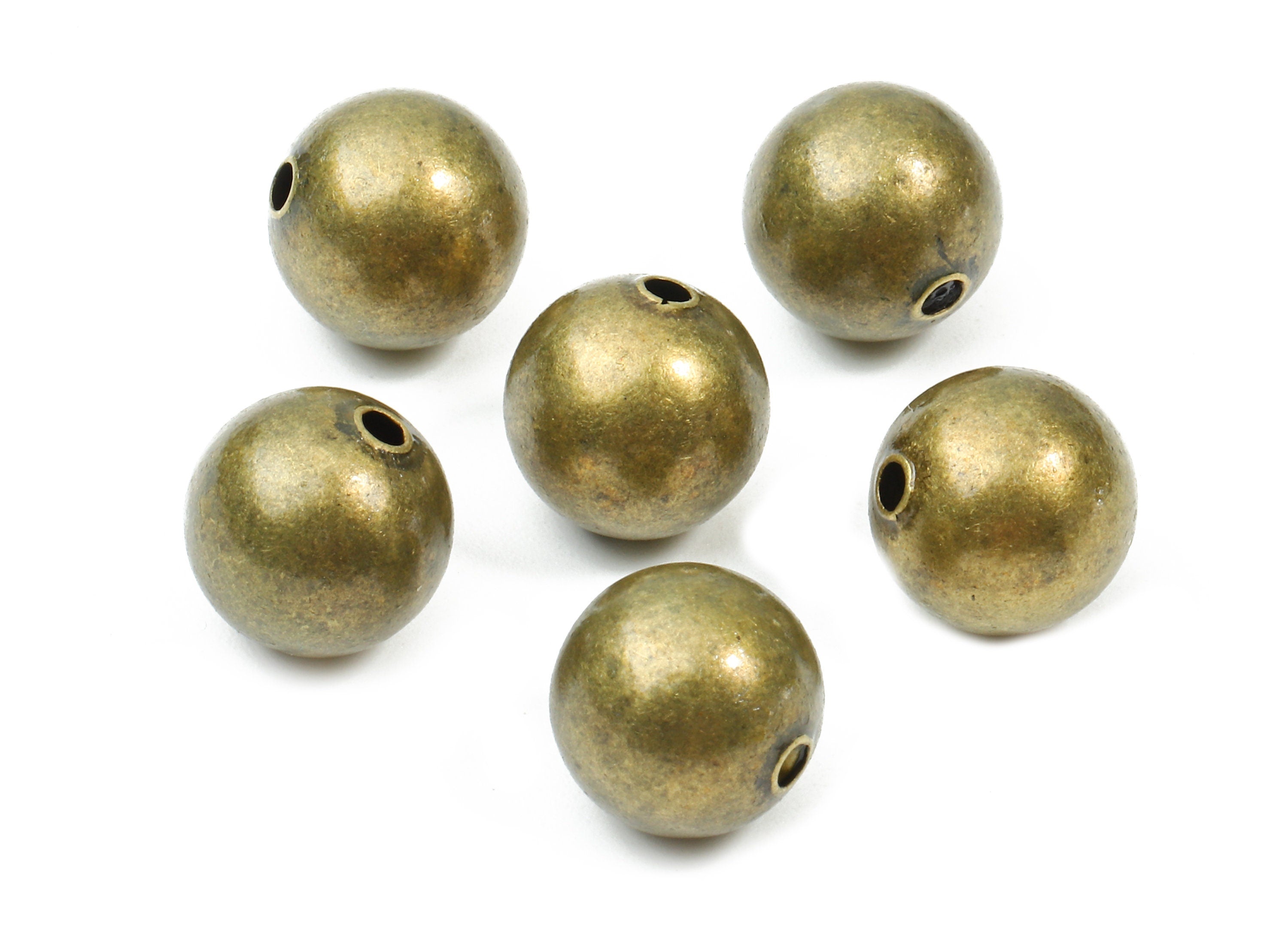 Brass Spacer Ball Beads 10 - Antique Bronze Spacer Ball Beads - Necklace Beads - Earring Finding - Jewelry Supplies - 10.08x9.94mm - PP2819B - DOMEDBAZAAR
