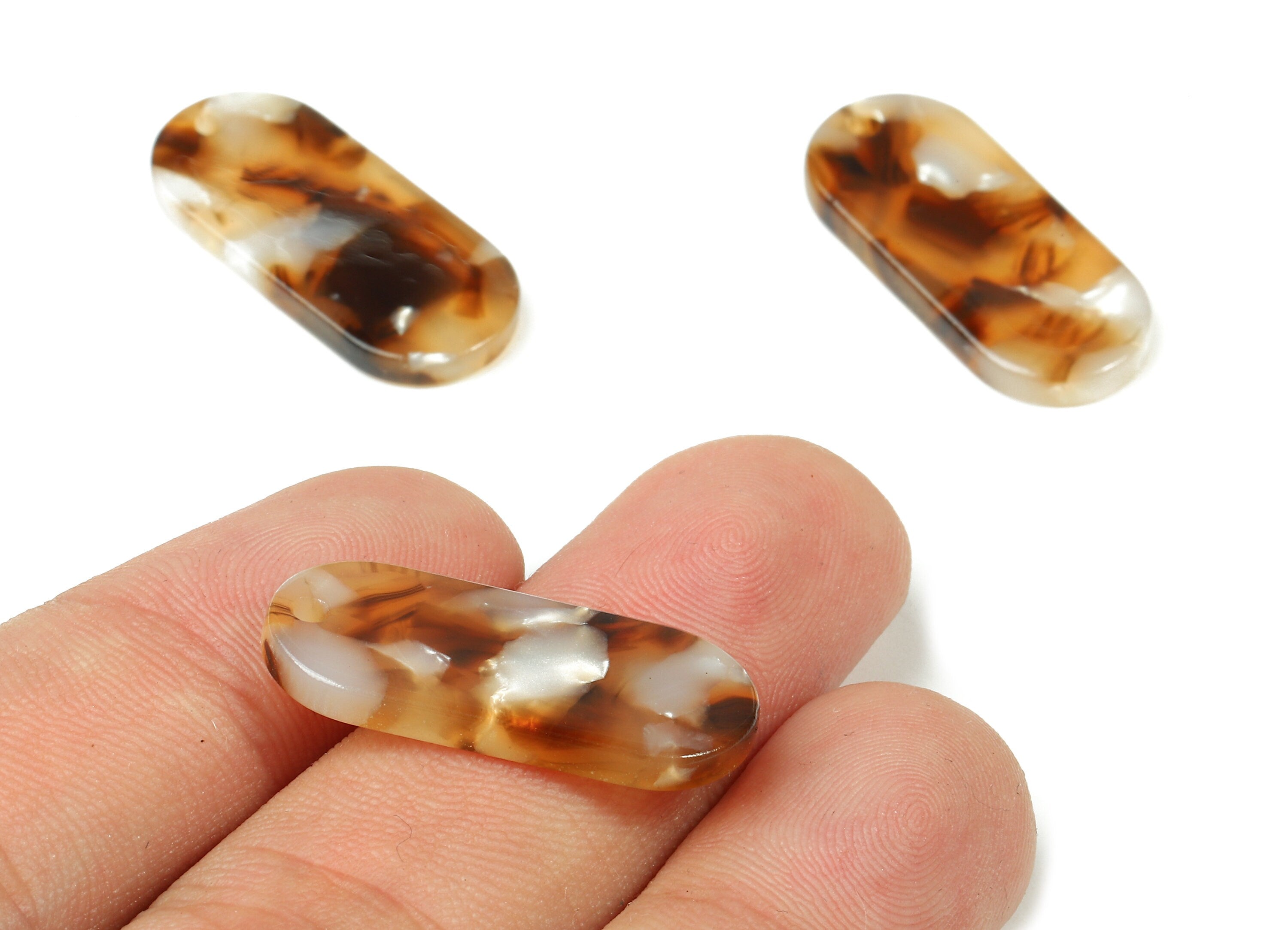 Acetate Oval Charms - Oval Earrings and Pendant - Earring Findings - Jewelry Supplies - Color Code: A351 - 26.6x11.7x2.65mm - AC1209-A351 - DOMEDBAZAAR