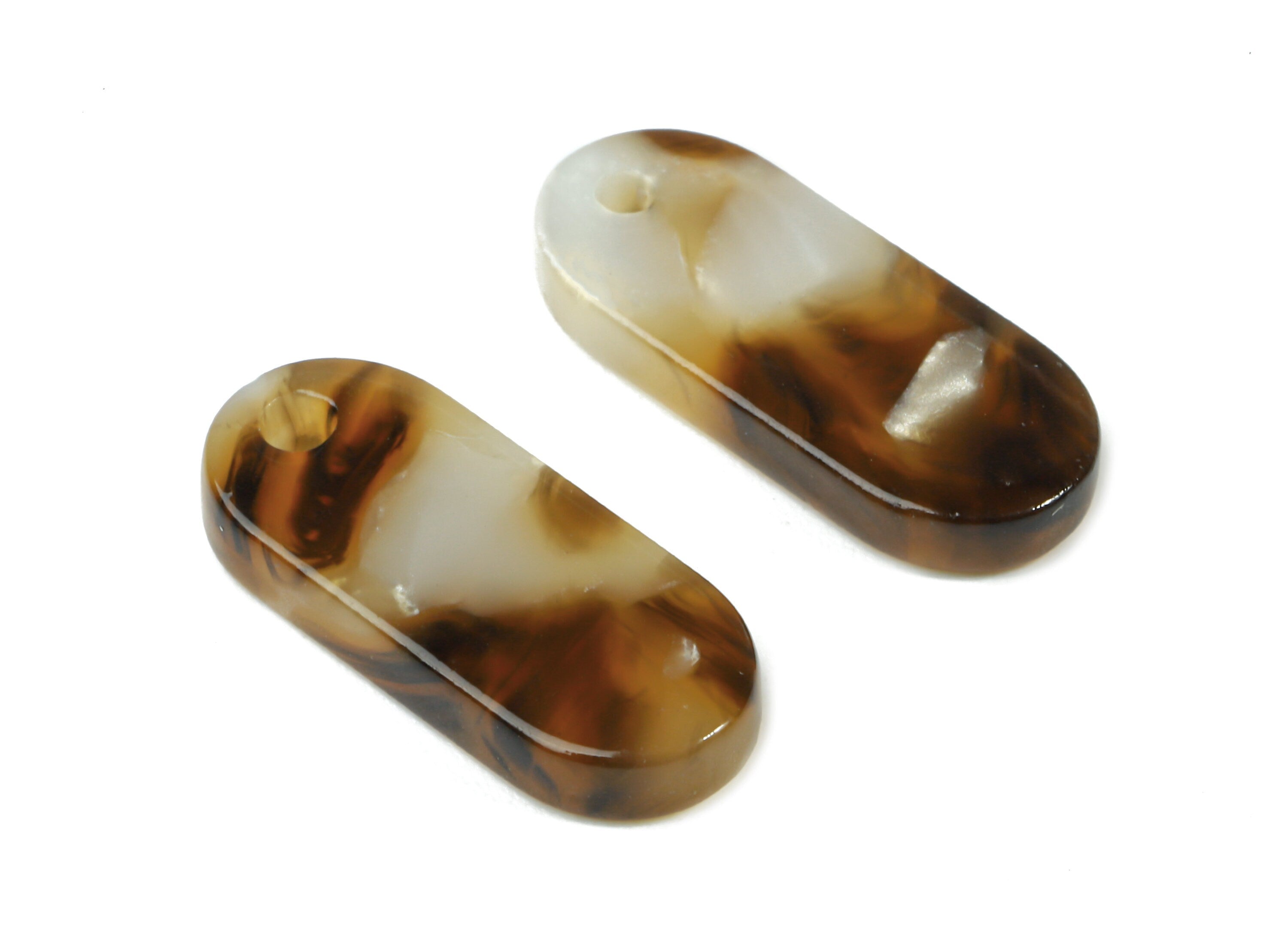 Acetate Oval Charms - Oval Earrings and Pendant - Earring Findings - Jewelry Supplies - Color Code: A351 - 18.78x7.85x2.7mm - AC1578-A351 - DOMEDBAZAAR