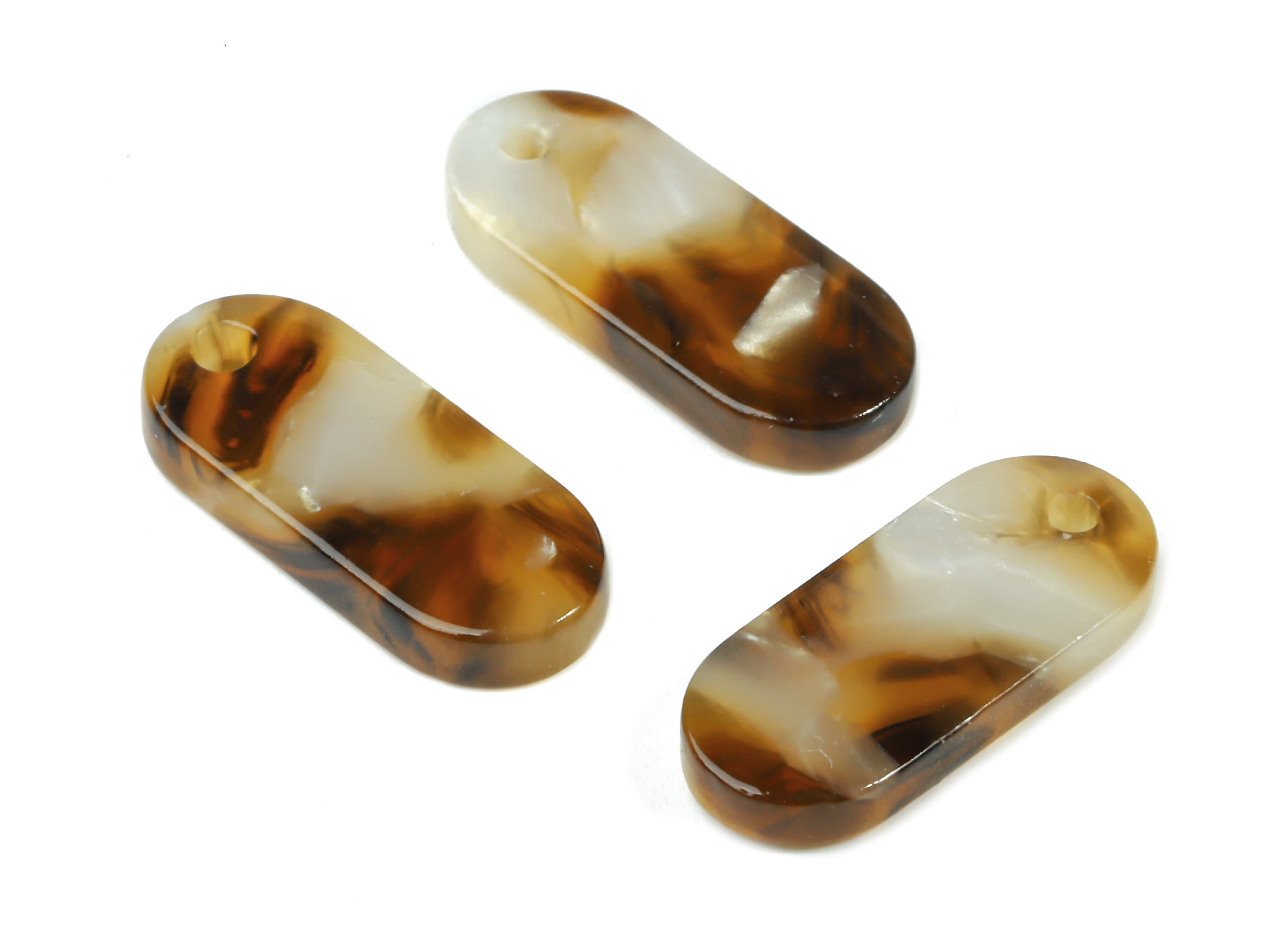 Acetate Oval Charms - Oval Earrings and Pendant - Earring Findings - Jewelry Supplies - Color Code: A351 - 18.78x7.85x2.7mm - AC1578-A351 - DOMEDBAZAAR