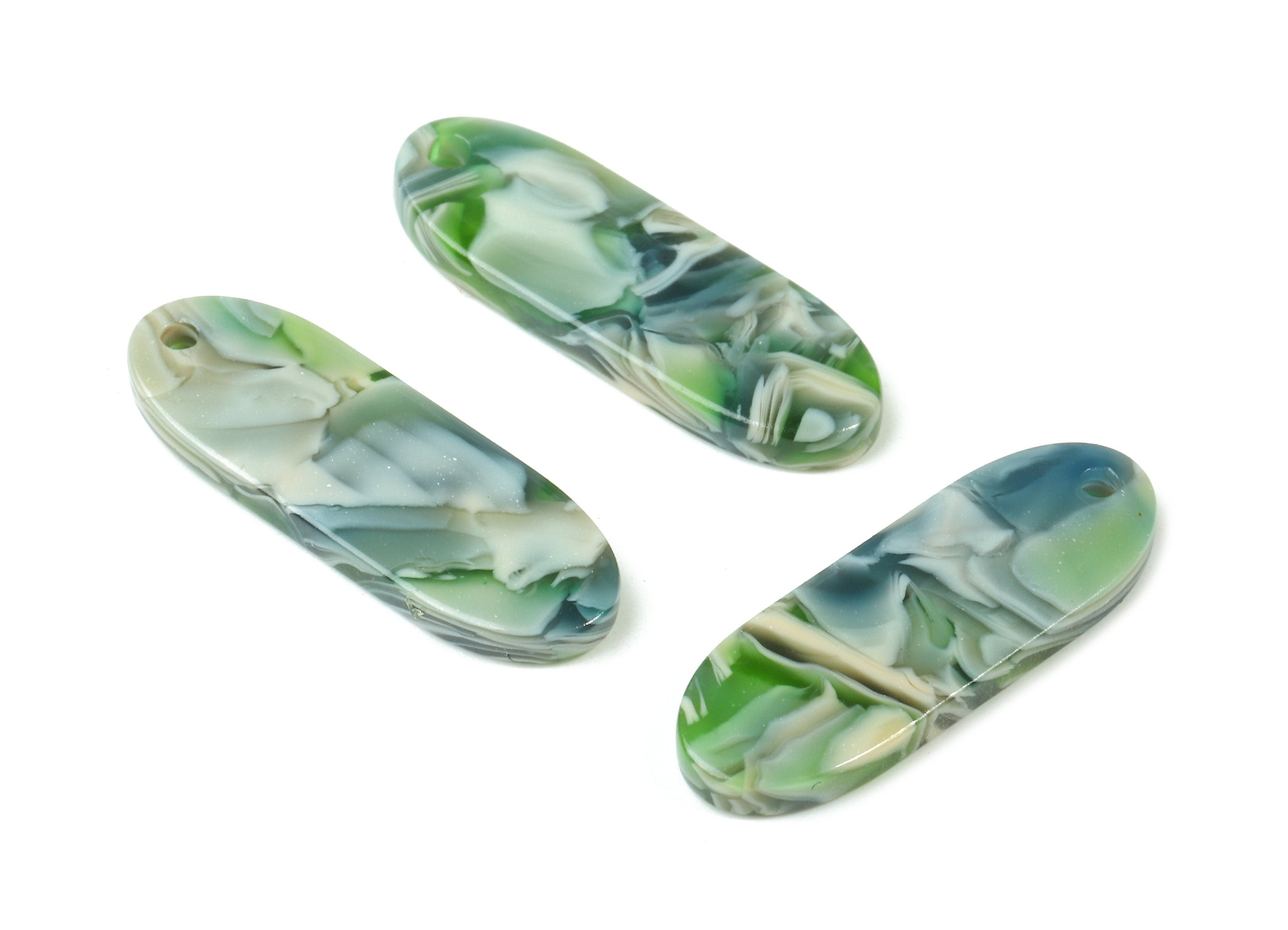 Acetate Oval Charms - Oval Earrings and Pendant - Earring Findings - Jewelry Supplies - Color Code: A205 - 26.8x9.18x2.34mm - AC1678-A205 - DOMEDBAZAAR