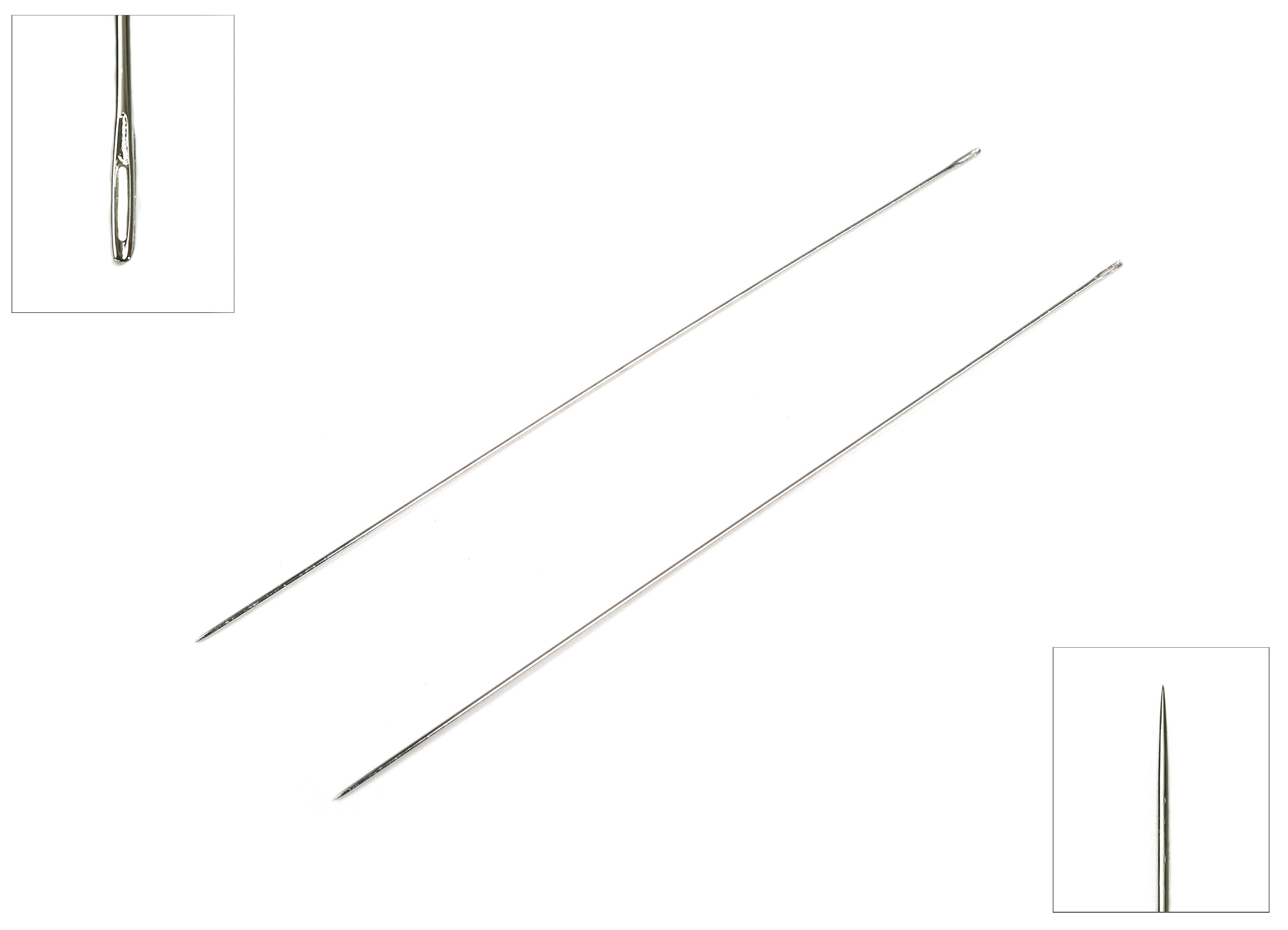 Long Stiff Beading Needles - 120mm* 0.7mm - Pearl Needles - Beading Supplies - Beading Needles Findings - 1 package = 3pcs  - TH1069 - DOMEDBAZAAR