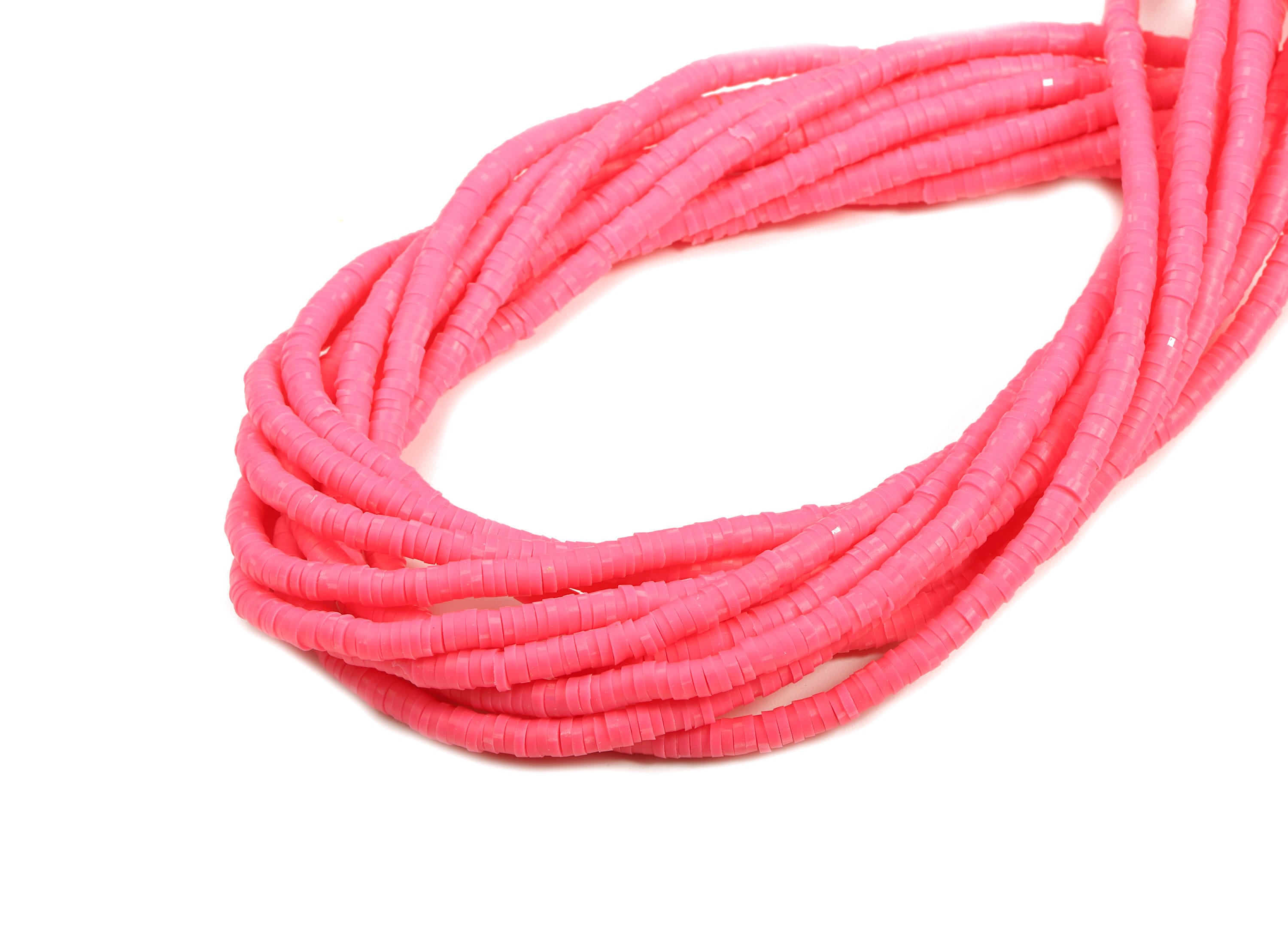 Vinyl Heishi Beads Clay Disc - African Disc Spacer Beads - Polymer Clay Disc Bead - 17.3“/ 1 Strand / 3.5mm - 440x3.6x1.03mm - NS1063-806C - DOMEDBAZAAR