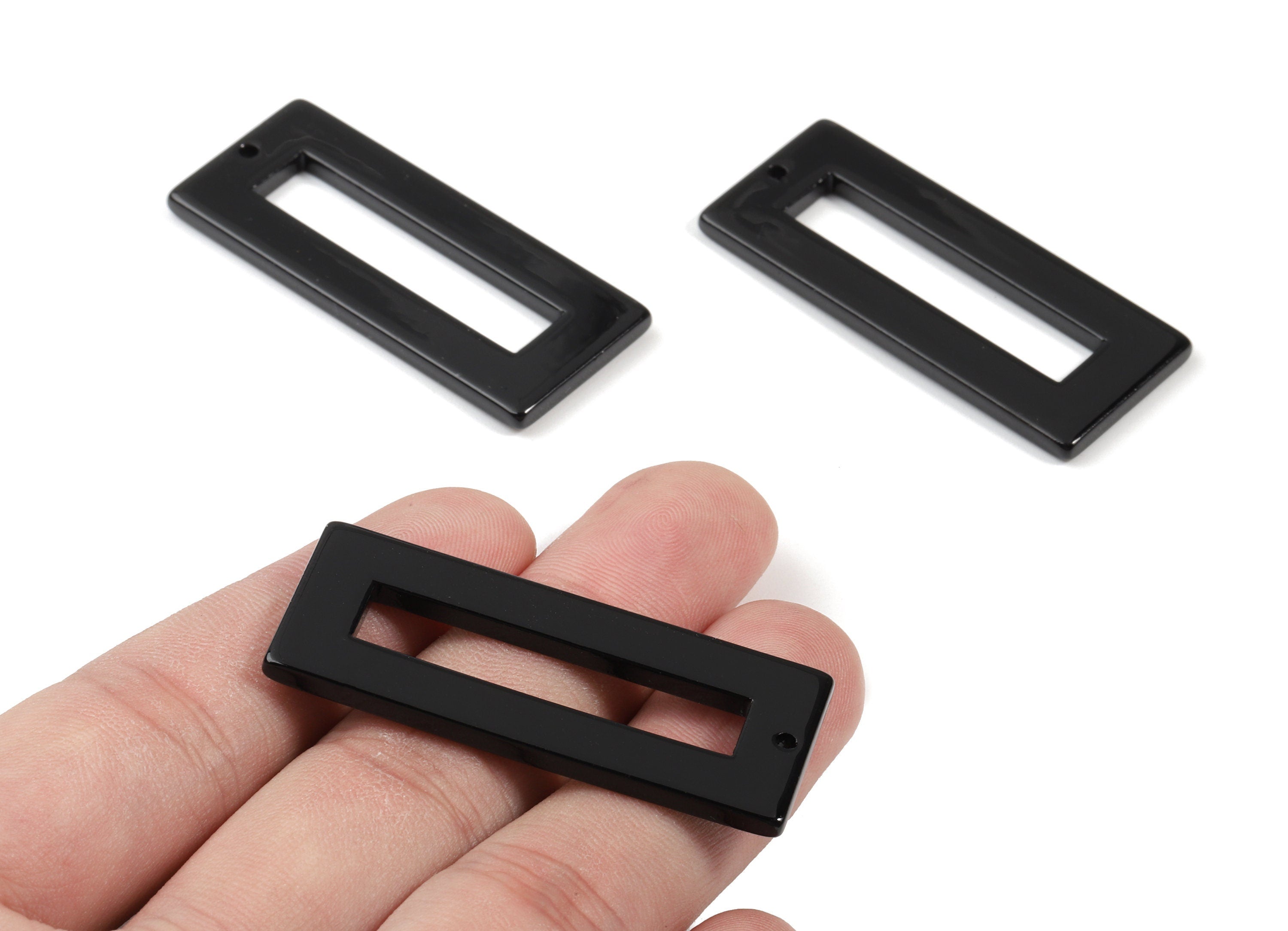 Acetate Rectangle Charms - Rectangle Earrings and Pendant - Earring Findings - Color Code: A349 - 47.11x19.6x2.57mm - AC1025-A66-1 - DOMEDBAZAAR