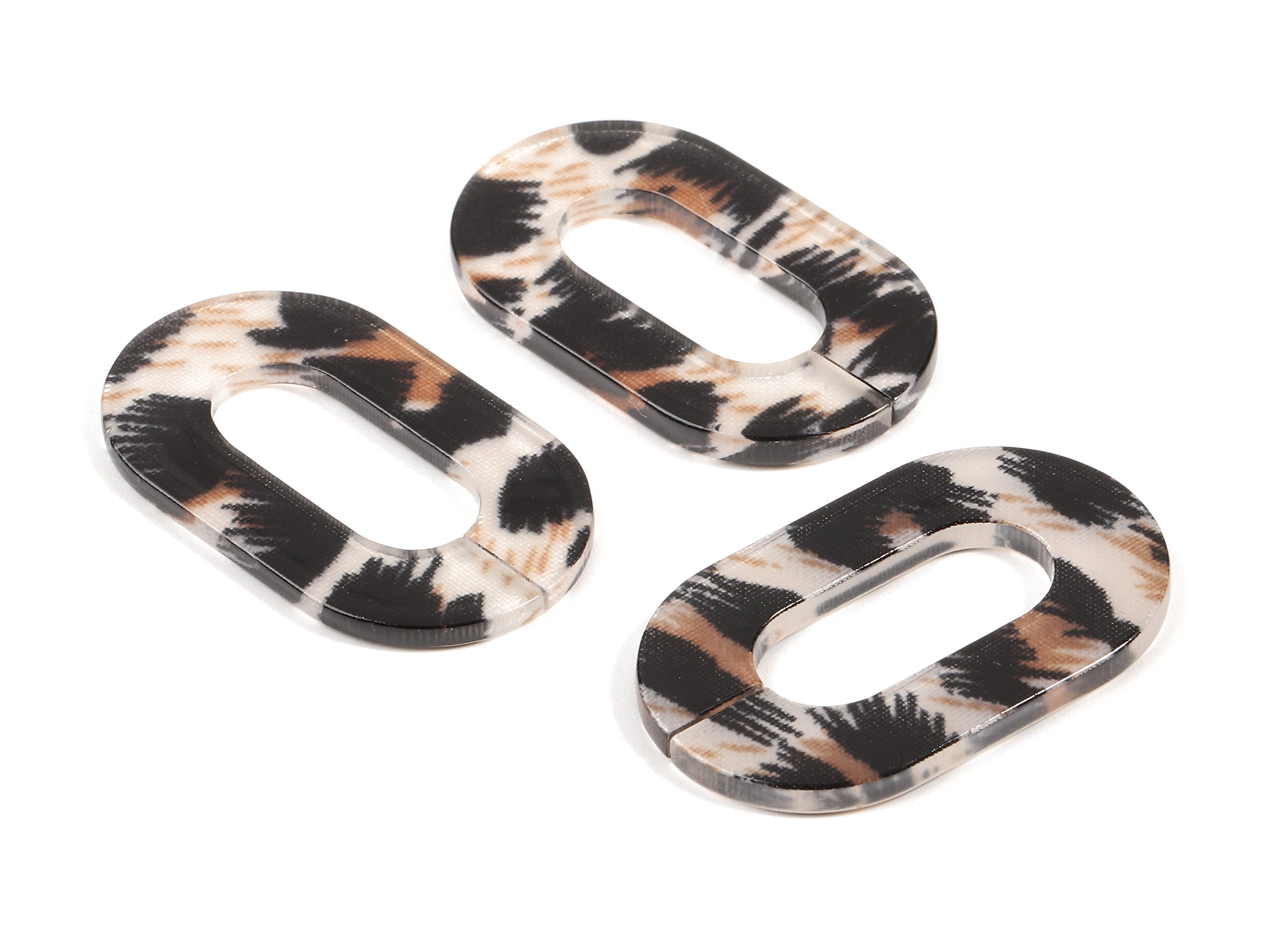 Acetate Oval Charms - Laser Cut Open Oval Flat Cable Chain - Acetate Oval Connectors - Color Code: A266 - 32.52x19.75x2.66mm - AC1148-A266 - DOMEDBAZAAR