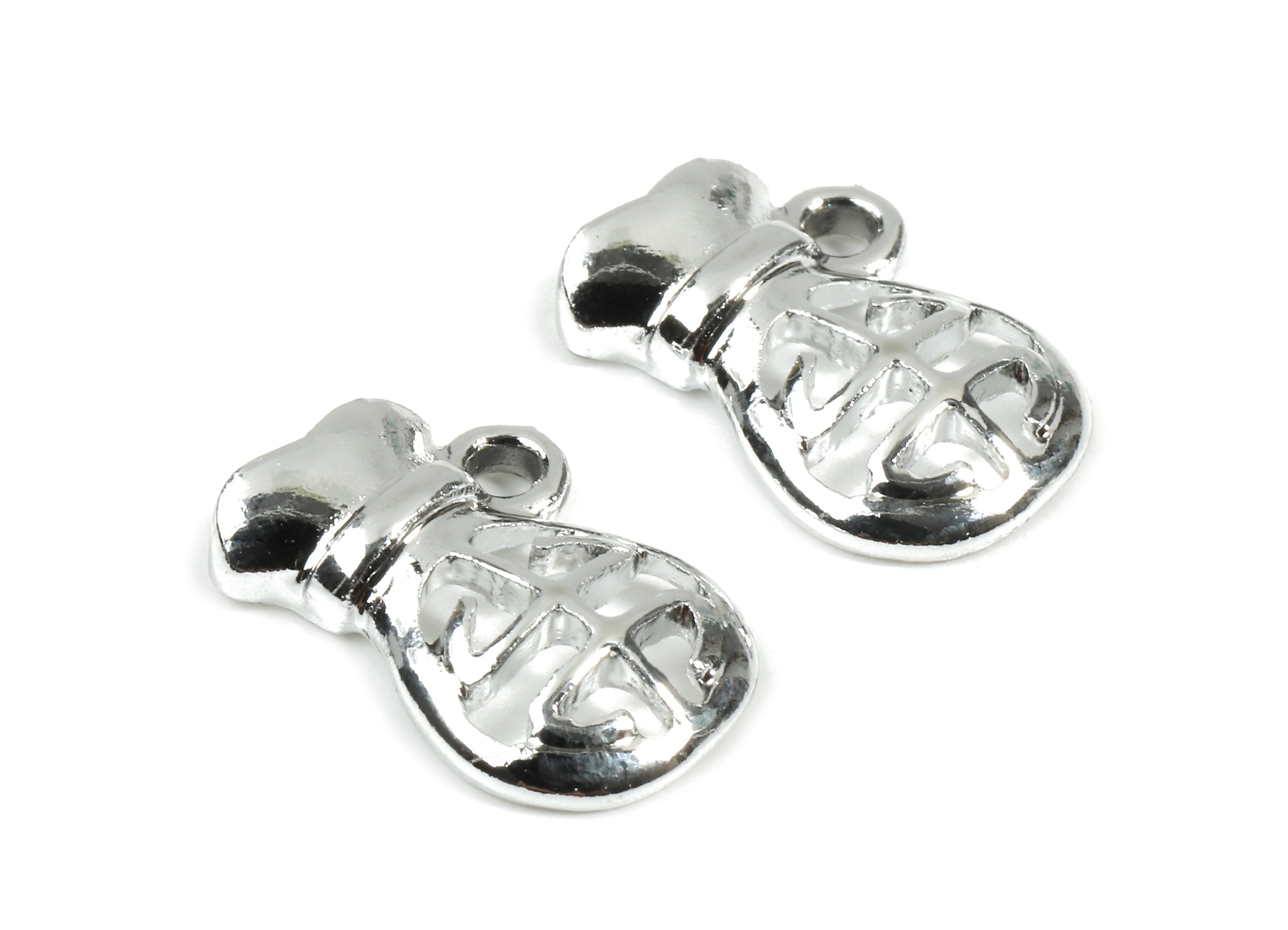 Alloy Vase Clef Charms - Zinc Alloy Vase Clef Earrings and Pendant - Silver Tone Plated Pendant - 15.16x10.44x3mm - ZZ1497 - DOMEDBAZAAR