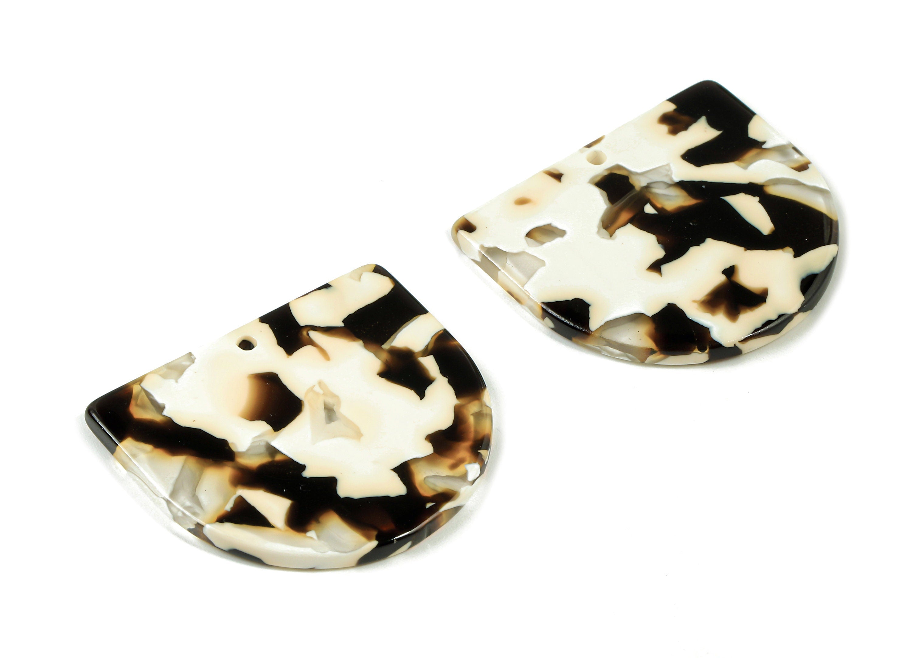 Acetate D Charms - D Earrings and Pendant - 1 Hole - Earring Findings - Jewelry Supplies - Color Code:A257 - 29.19x33.36x2.6mm - AC1094-A257 - DOMEDBAZAAR