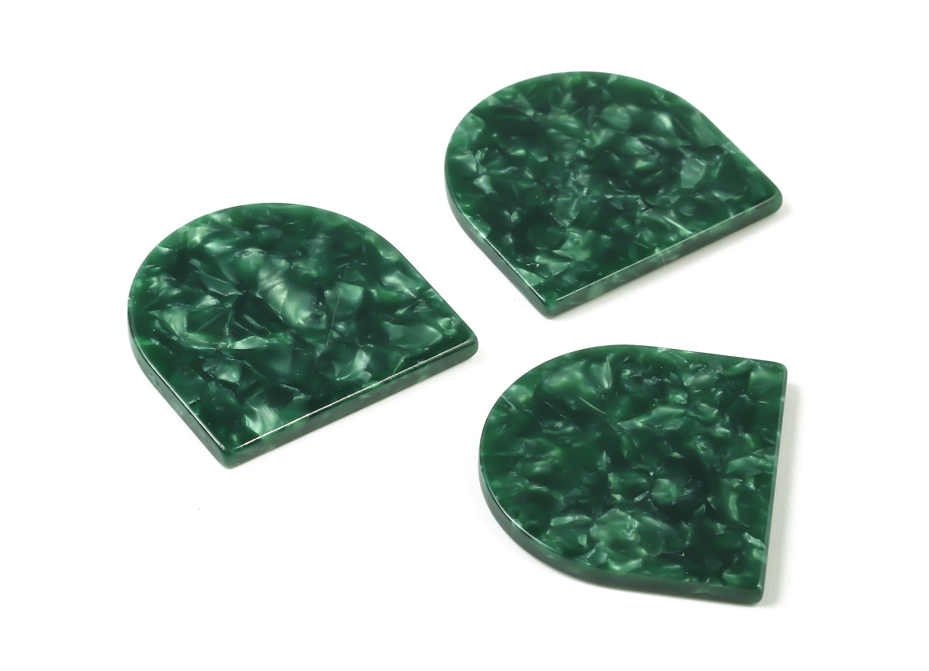 Acetate D Charms - D Earrings & Pendant - No Hole - Earring Findings - Jewelry Supplies - Color Code:A404 - 27.49x26.42x2.61mm - AC1747-A404 - DOMEDBAZAAR