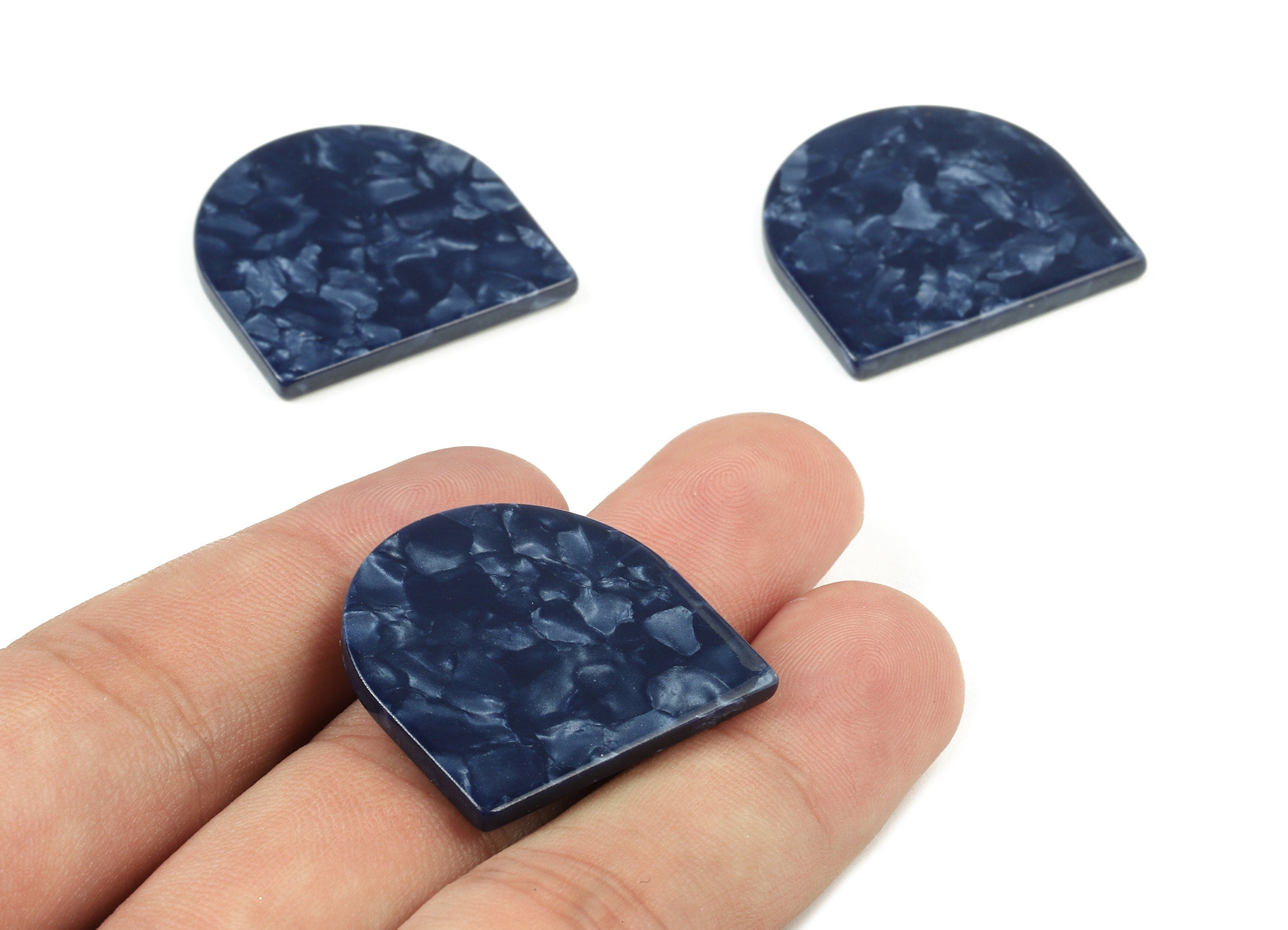 Acetate D Charms - D Earrings & Pendant - No Hole - Earring Findings - Jewelry Supplies - Color Code:A406 - 27.49x26.42x2.61mm - AC1747-A406 - DOMEDBAZAAR