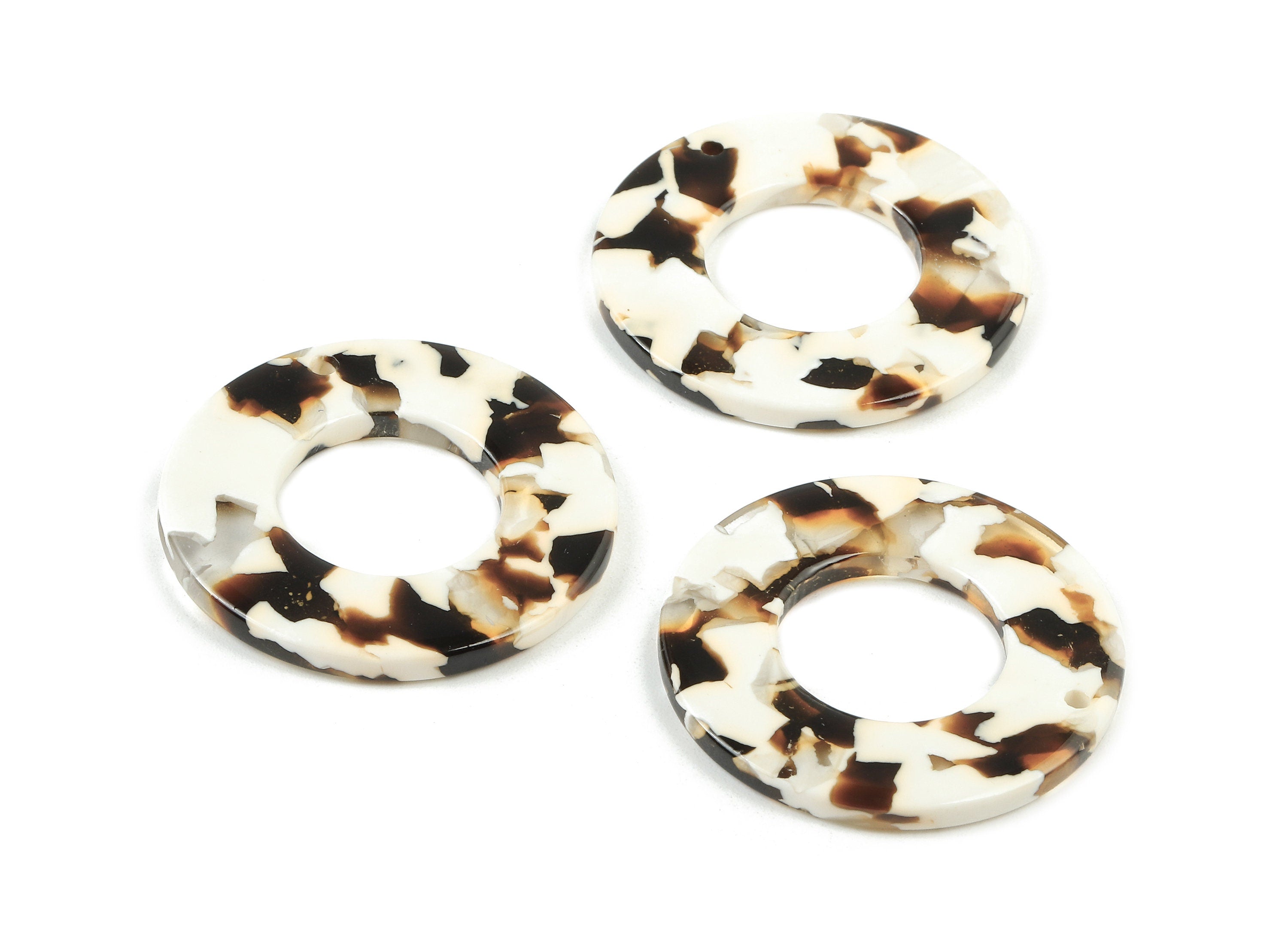 Acetate Circle Charms - Circle Earrings & Pendant - Earring Findings - Color Code: A257 - 30.62x30.62x2.61mm - AC1755-A257 - DOMEDBAZAAR
